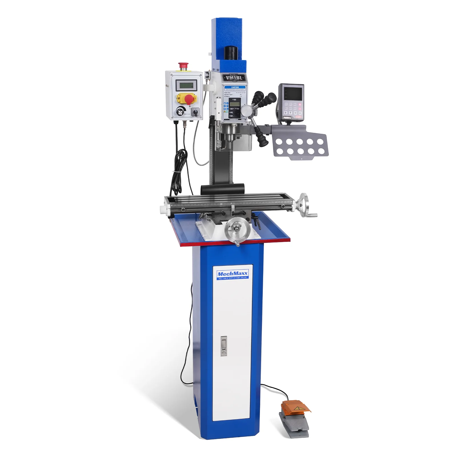 6"x20'' Benchtop Mill Drill Machine with DRO Brushless Motor, Variable Speed, R8 Spindle, 1 HP, 110V, Compact Milling Drilling Tool for Garage Shop, DIY Metalworking without Stand VM18LD - Image 15
