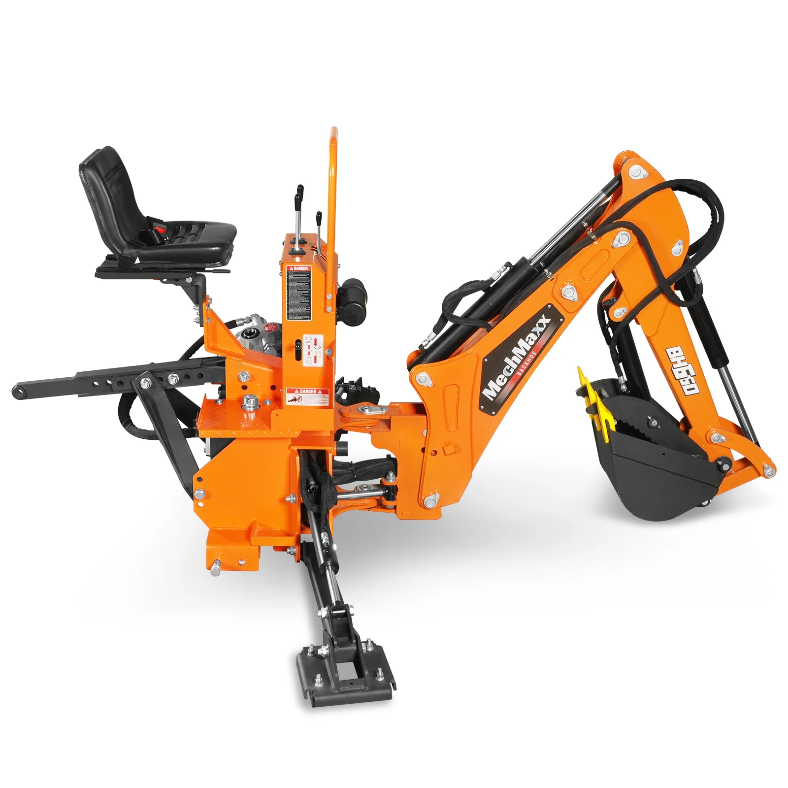 7' Tractor Backhoe Attachment with Hydraulic Thumb,  12" Bucket,  ISO/SAE Switchable Controls,  Self-Contained Hydraulic System,  3 Point Hitch Cat.1,  15-50 HP,  BH660H - Image 31