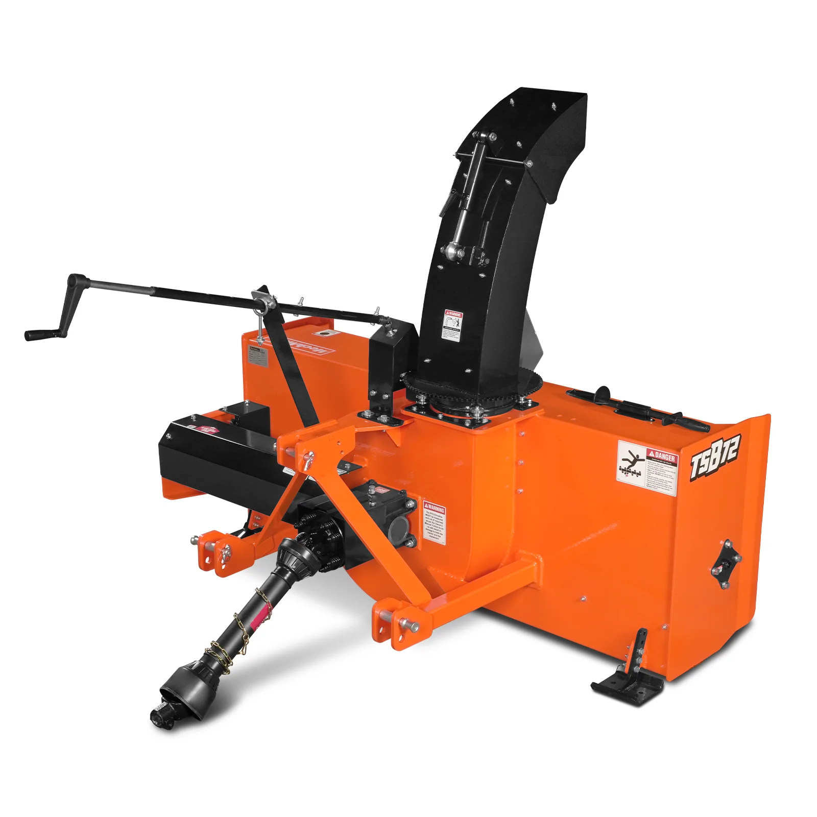 72" 3 Point PTO Snow Blower 24" Impeller Diameter 360° Snow Chute (PTO Shaft Included with Slip Clutch),  30-75 HP,  TSB72T - Image 17