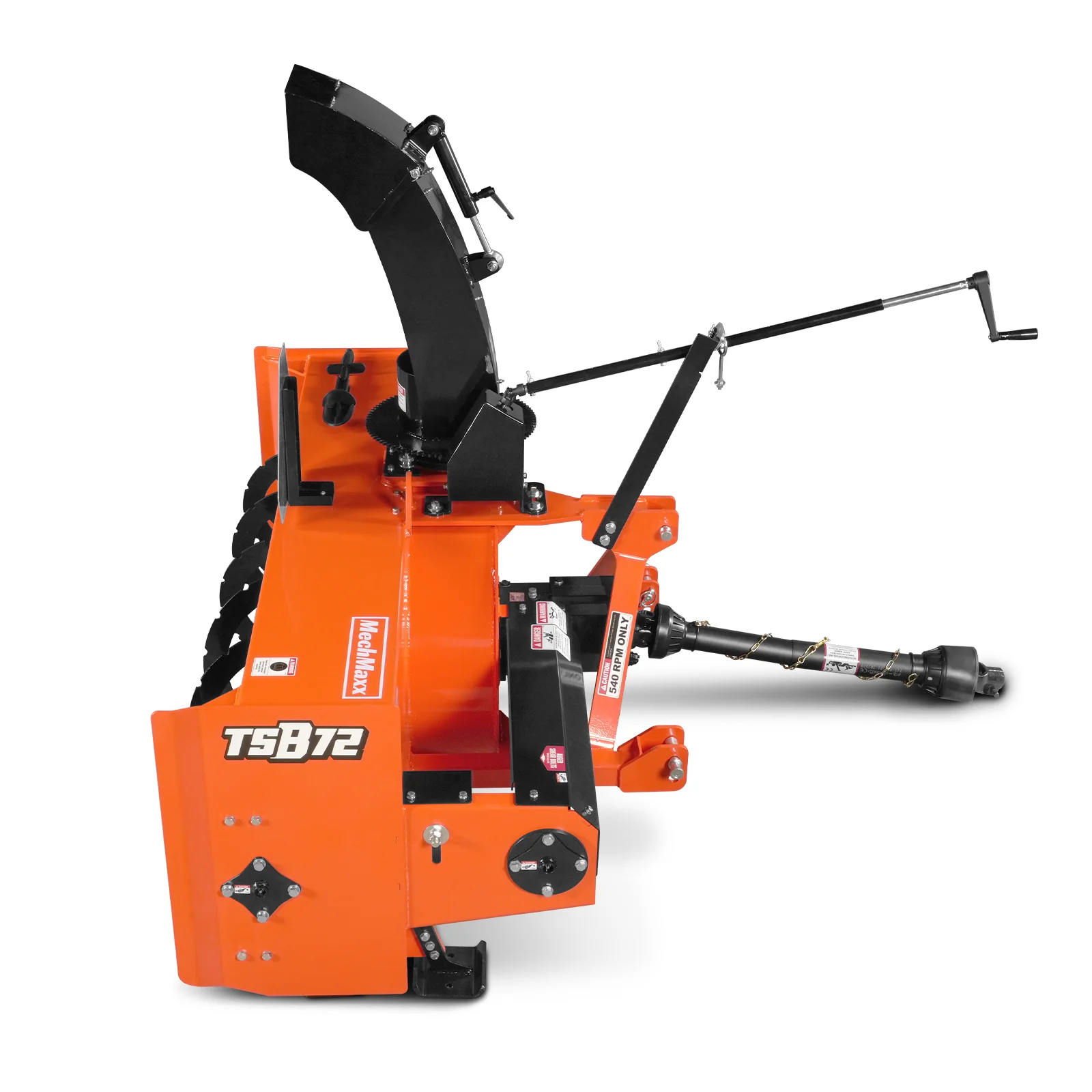 72" 3 Point PTO Snow Blower 24" Impeller Diameter 360° Snow Chute (PTO Shaft Included with Slip Clutch),  30-75 HP,  TSB72T - Image 20