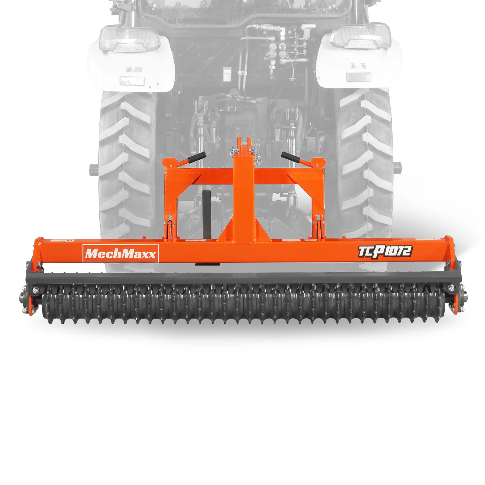 72" Cultipacker with 32 Ductile Iron Wheels,  Scraper Bar Included,  Category 1 and 2,  3 Point Hitch Tractor Attachment,  TCP1072 - Image 8