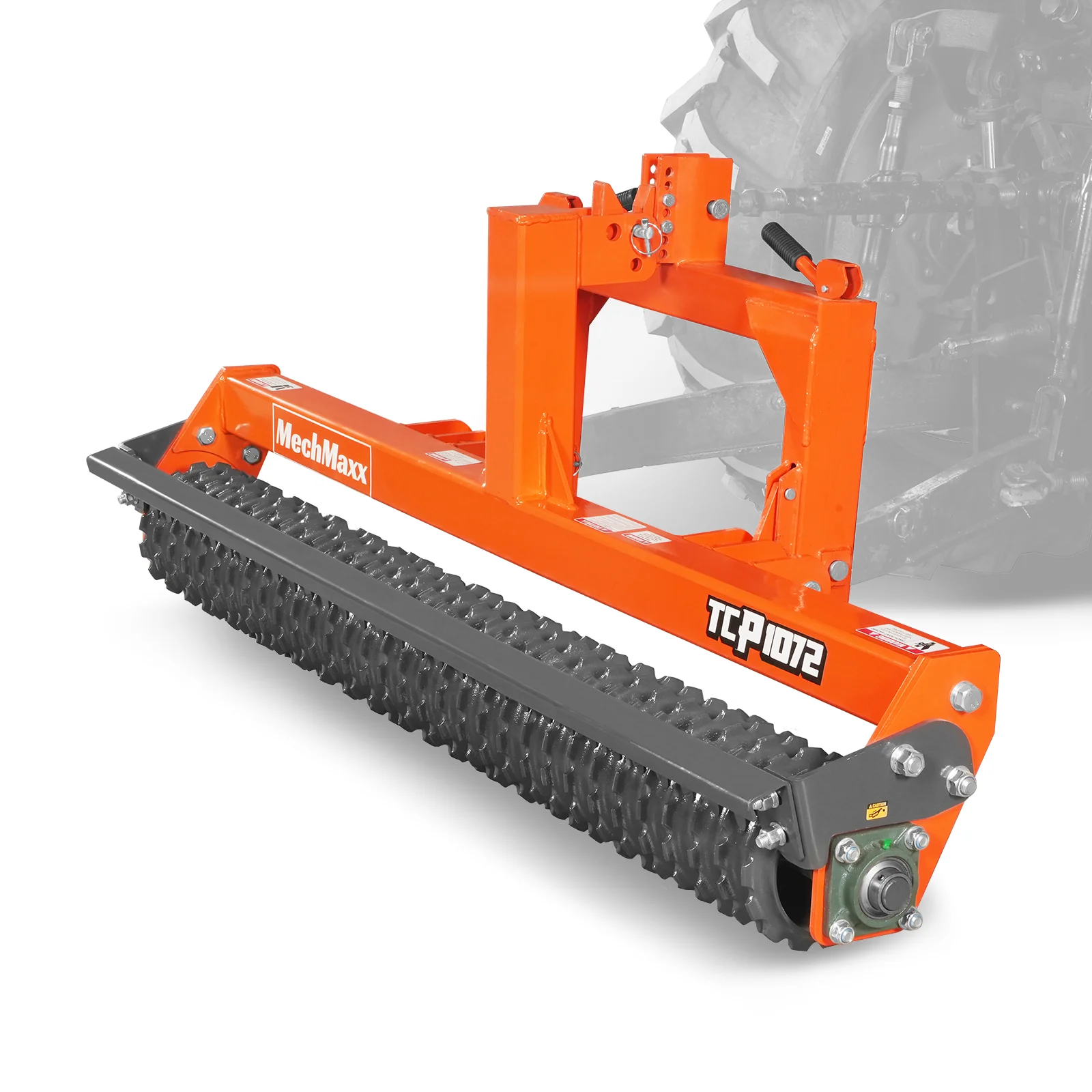 72" Cultipacker with 32 Ductile Iron Wheels,  Scraper Bar Included,  Category 1 and 2,  3 Point Hitch Tractor Attachment,  TCP1072 - Image 9