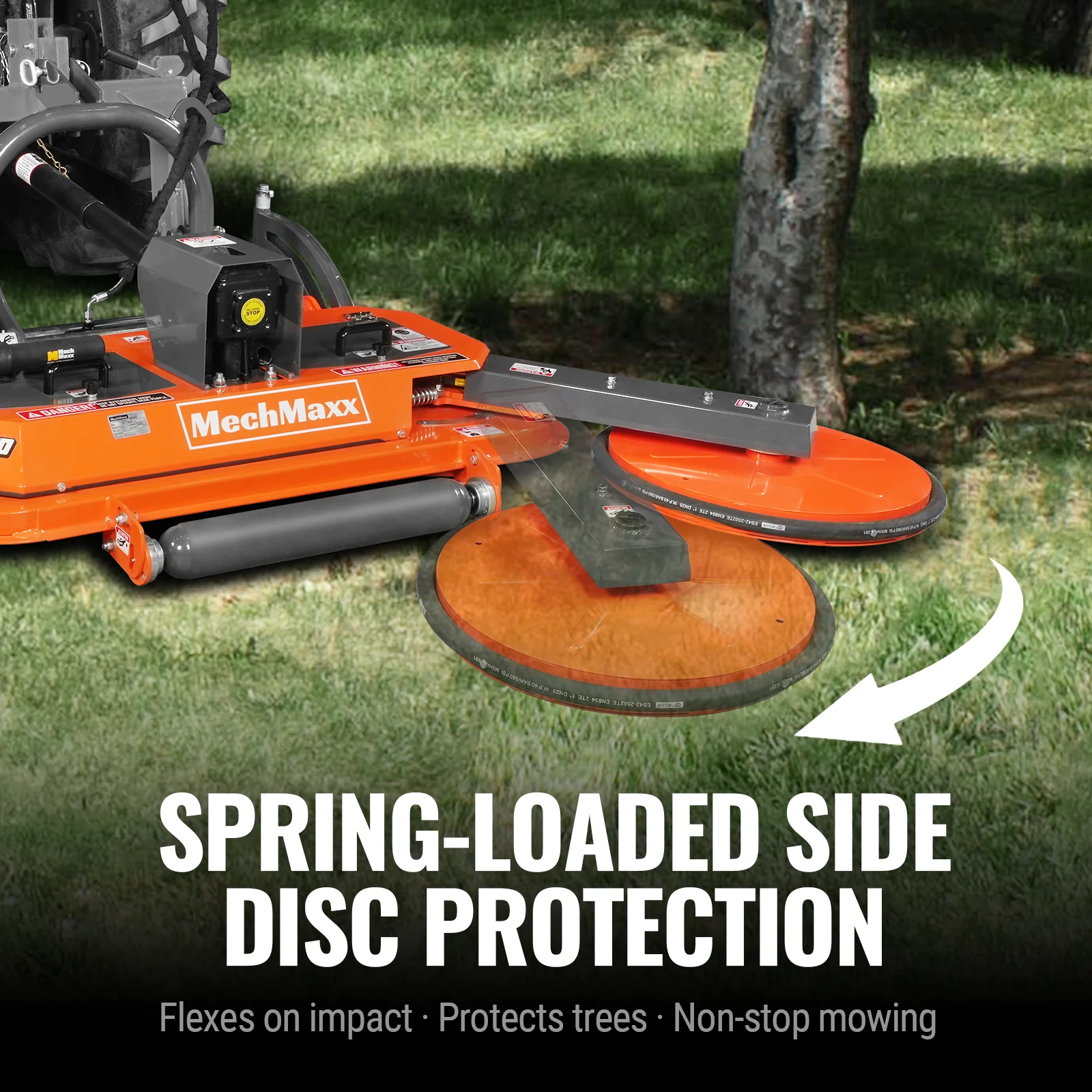 72 in Orchard Finish Mower, 3 Point Hitch Cat.1, Hydraulic Offset, PTO Shaft Included with Shear Bolt, 25-50 HP, FMS72 - Image 5
