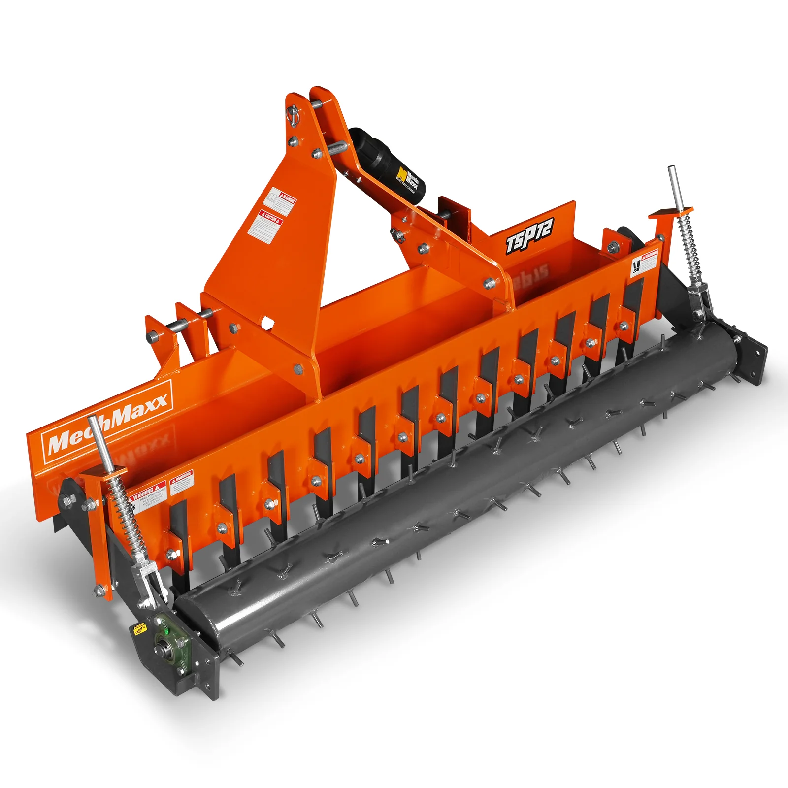 72" Heavy Duty Soil Pulverizer,  Single Spiked Roller,  25 Shanks,  Category 1 and 2,  3 Point Hitch Tractor Attachment,  TSP72 - Image 10