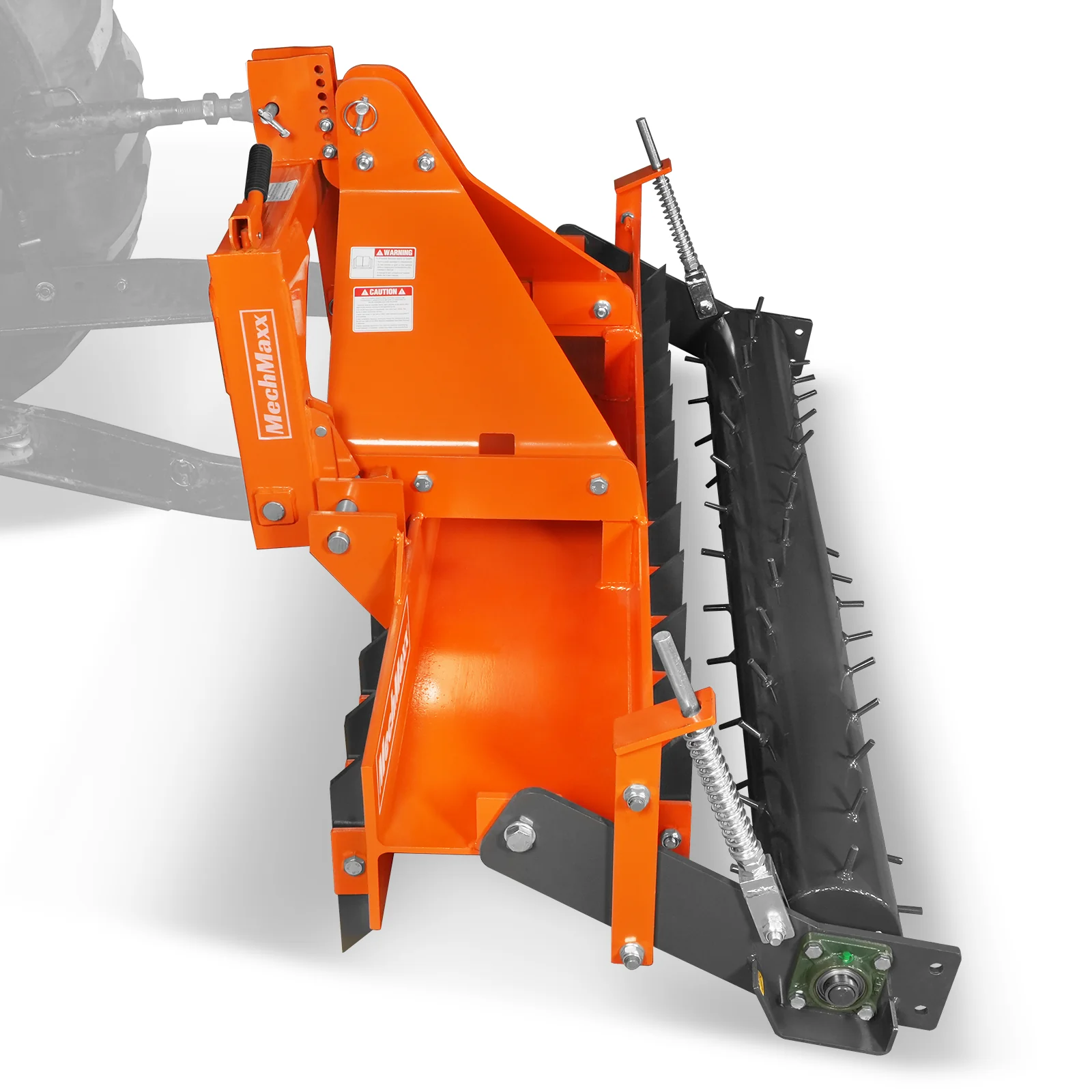 72" Heavy Duty Soil Pulverizer,  Single Spiked Roller,  25 Shanks,  Category 1 and 2,  3 Point Hitch Tractor Attachment,  TSP72 - Image 8
