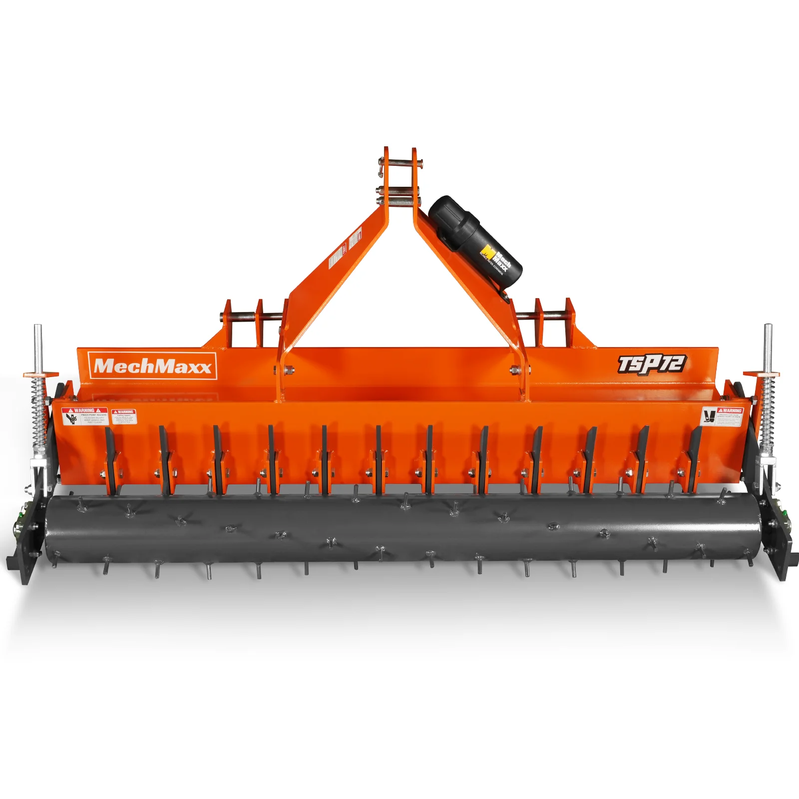 72" Heavy Duty Soil Pulverizer,  Single Spiked Roller,  25 Shanks,  Category 1 and 2,  3 Point Hitch Tractor Attachment,  TSP72 - Image 9