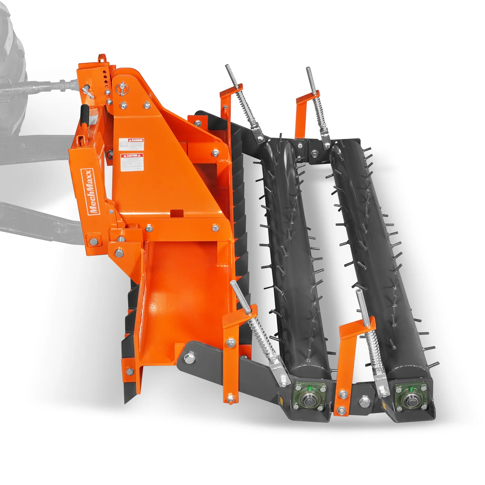 72" Heavy Duty Soil Pulverizer,  Double Spiked Roller,  25 Shanks,  Category 1 and 2,  3 Point Hitch Tractor Attachment,  TSP72D - Image 8