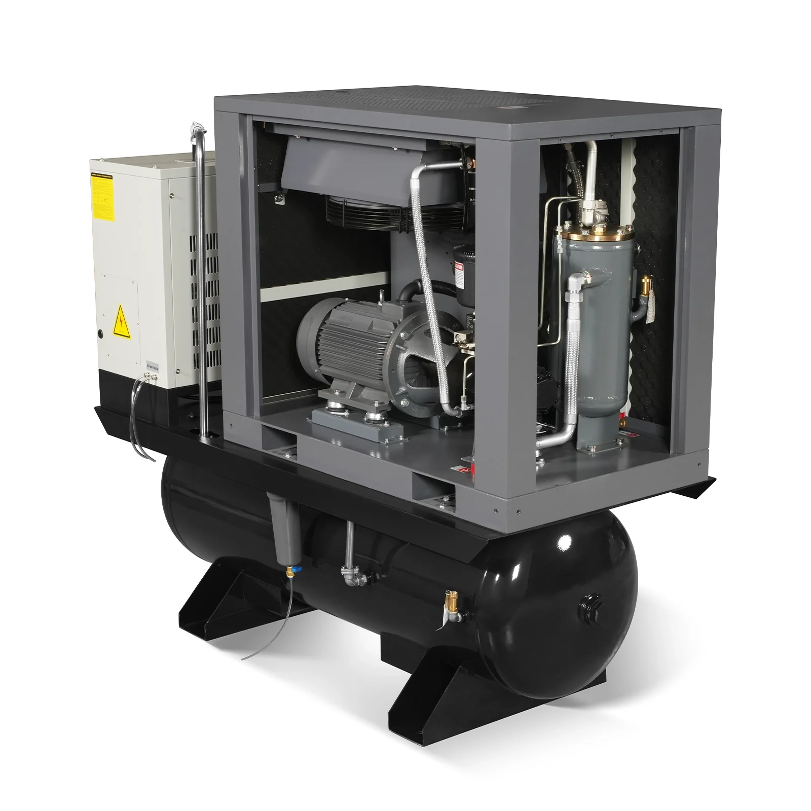 20HP Combined Rotary Screw Air Compressor with Dryer & 105-Gal ASME Tank | 78 CFM, 116 PSI, 230V 3-Phase - Industrial Grade - Image 10