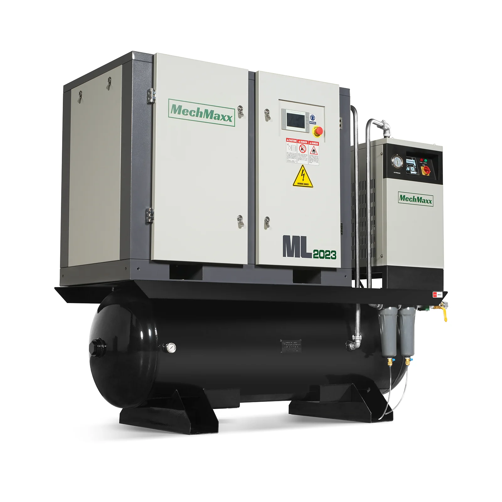 20HP Combined Rotary Screw Air Compressor with Dryer & 105-Gal ASME Tank | 78 CFM, 116 PSI, 230V 3-Phase - Industrial Grade - Image 18