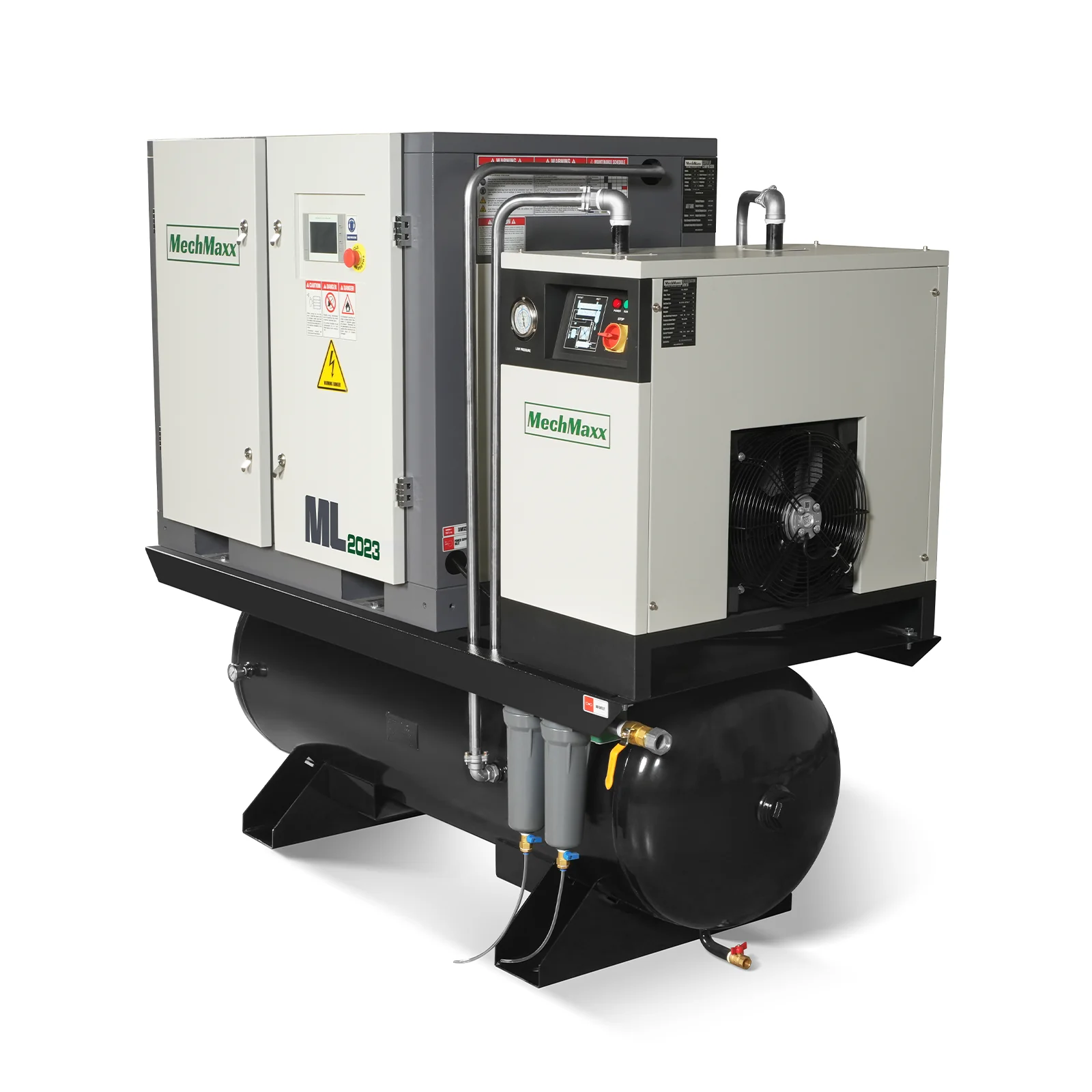 20HP Combined Rotary Screw Air Compressor with Dryer & 105-Gal ASME Tank | 78 CFM, 116 PSI, 230V 3-Phase - Industrial Grade - Image 21