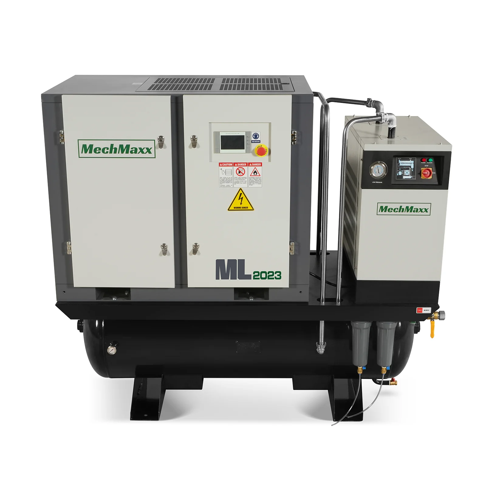 20HP Combined Rotary Screw Air Compressor with Dryer & 105-Gal ASME Tank | 78 CFM, 116 PSI, 230V 3-Phase - Industrial Grade - Image 23