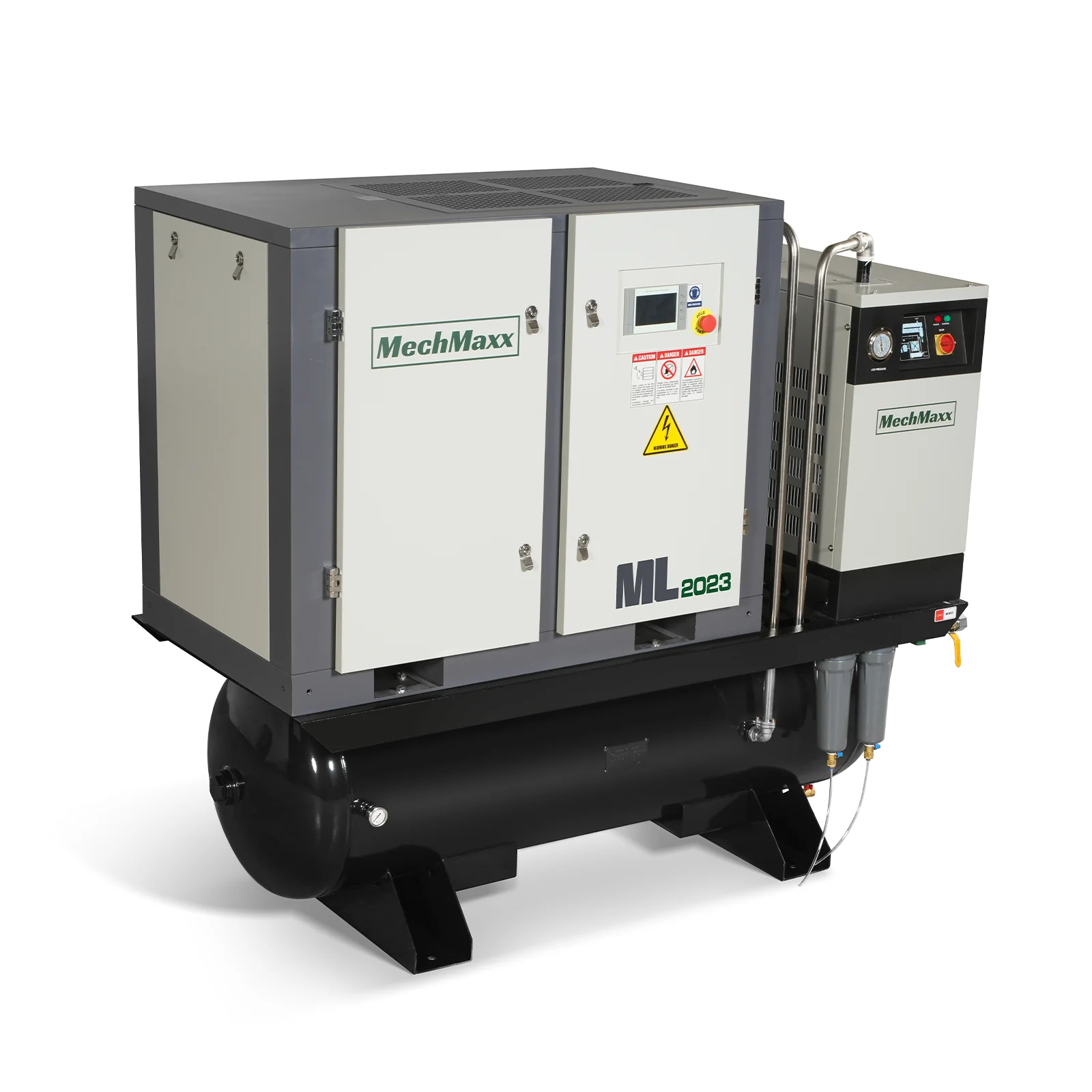 20HP Combined Rotary Screw Air Compressor with Dryer & 105-Gal ASME Tank | 78 CFM, 116 PSI, 230V 3-Phase - Industrial Grade - Image 3