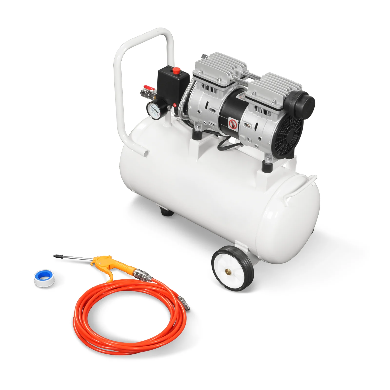 8 Gallon Air Compressor 600W 110V Oil-Free Quiet Electric Air Pump - 0.7MPa, 40L/min - Image 3