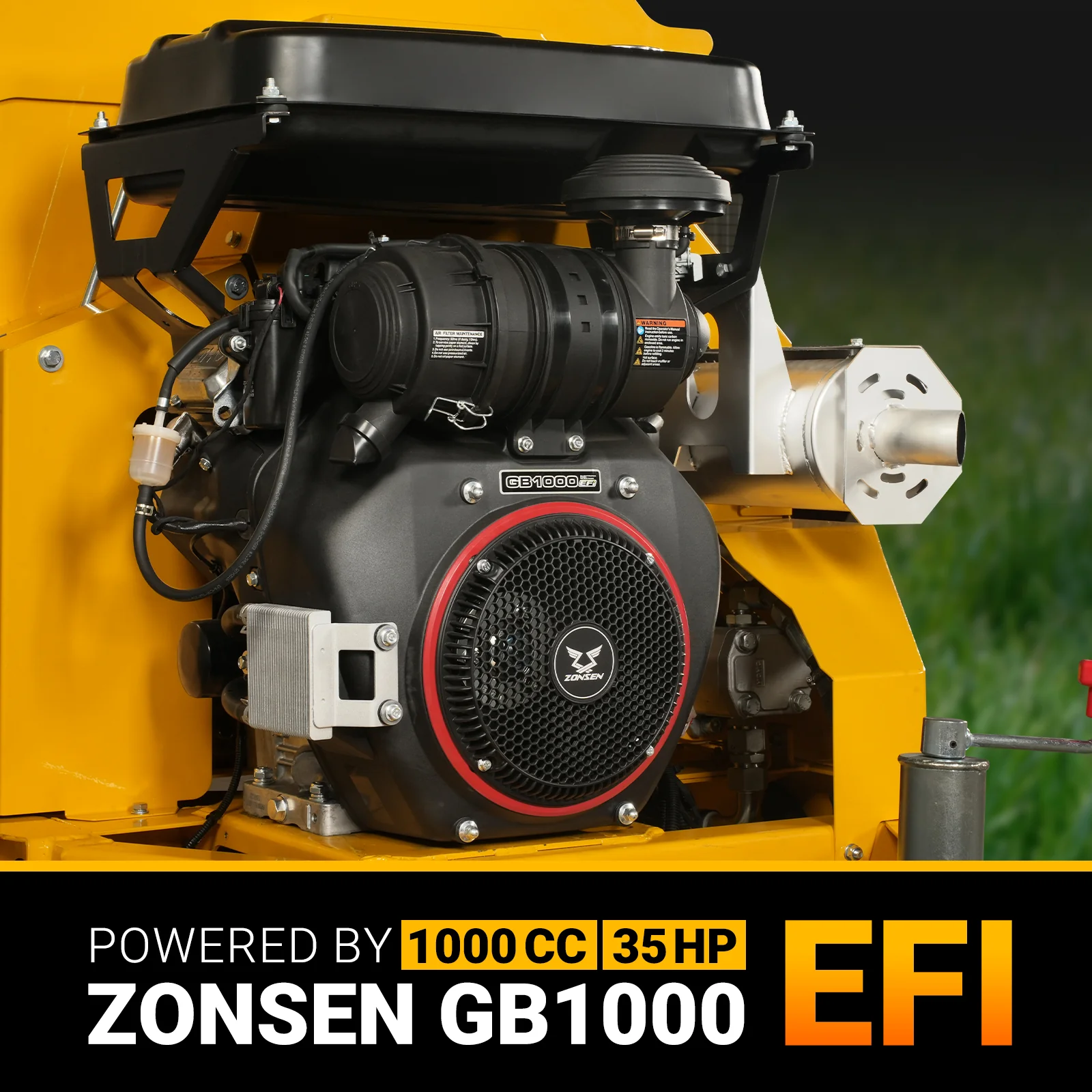 35hp 1000cc ZONSEN E-Start 8 inch Gas Powered Commerical Wood Chipper with Intelligent Hydraulic Feeding System ,  CROBA TX1000 - Image 4
