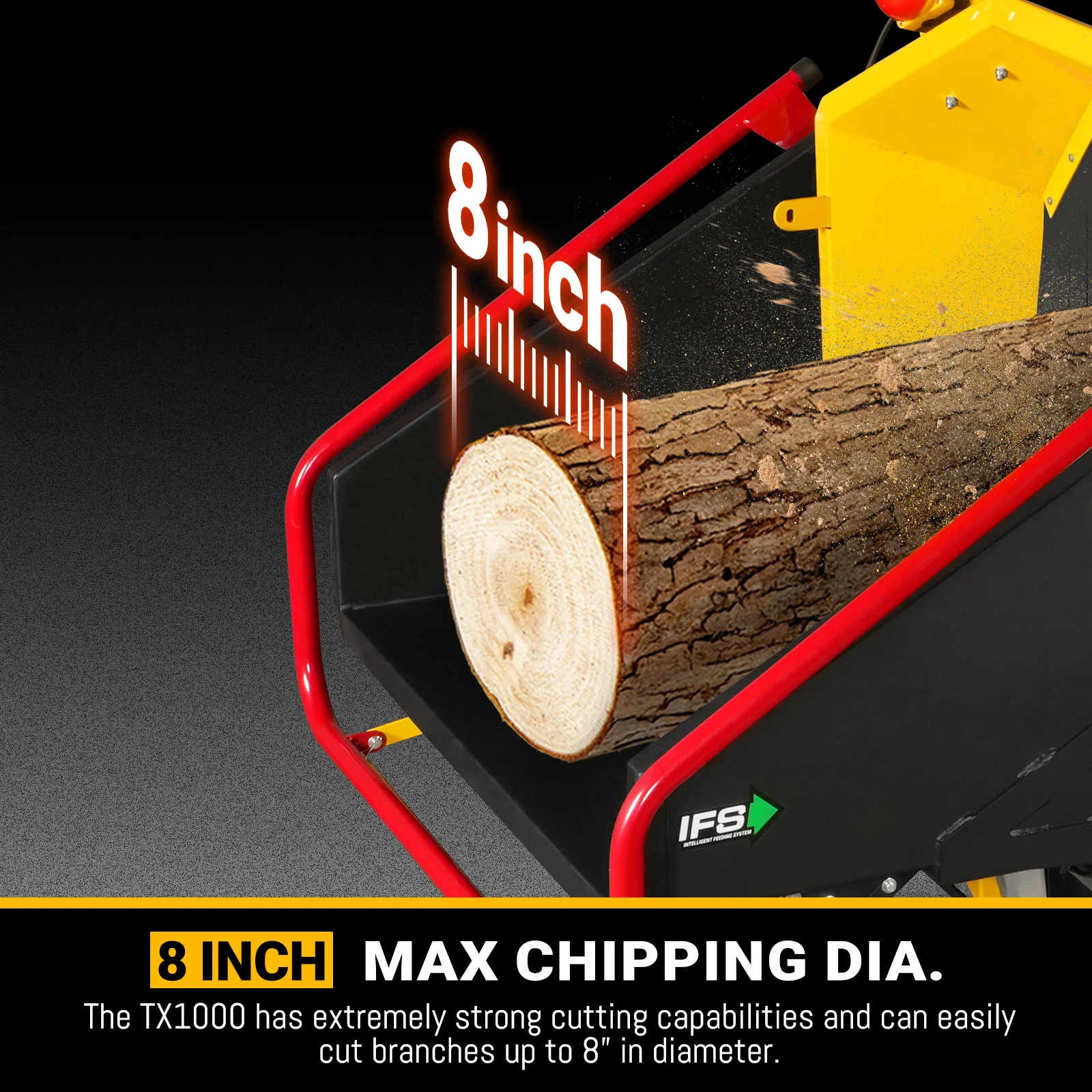 35hp 1000cc ZONSEN E-Start 8 inch Gas Powered Commerical Wood Chipper with Intelligent Hydraulic Feeding System ,  CROBA TX1000 - Image 5