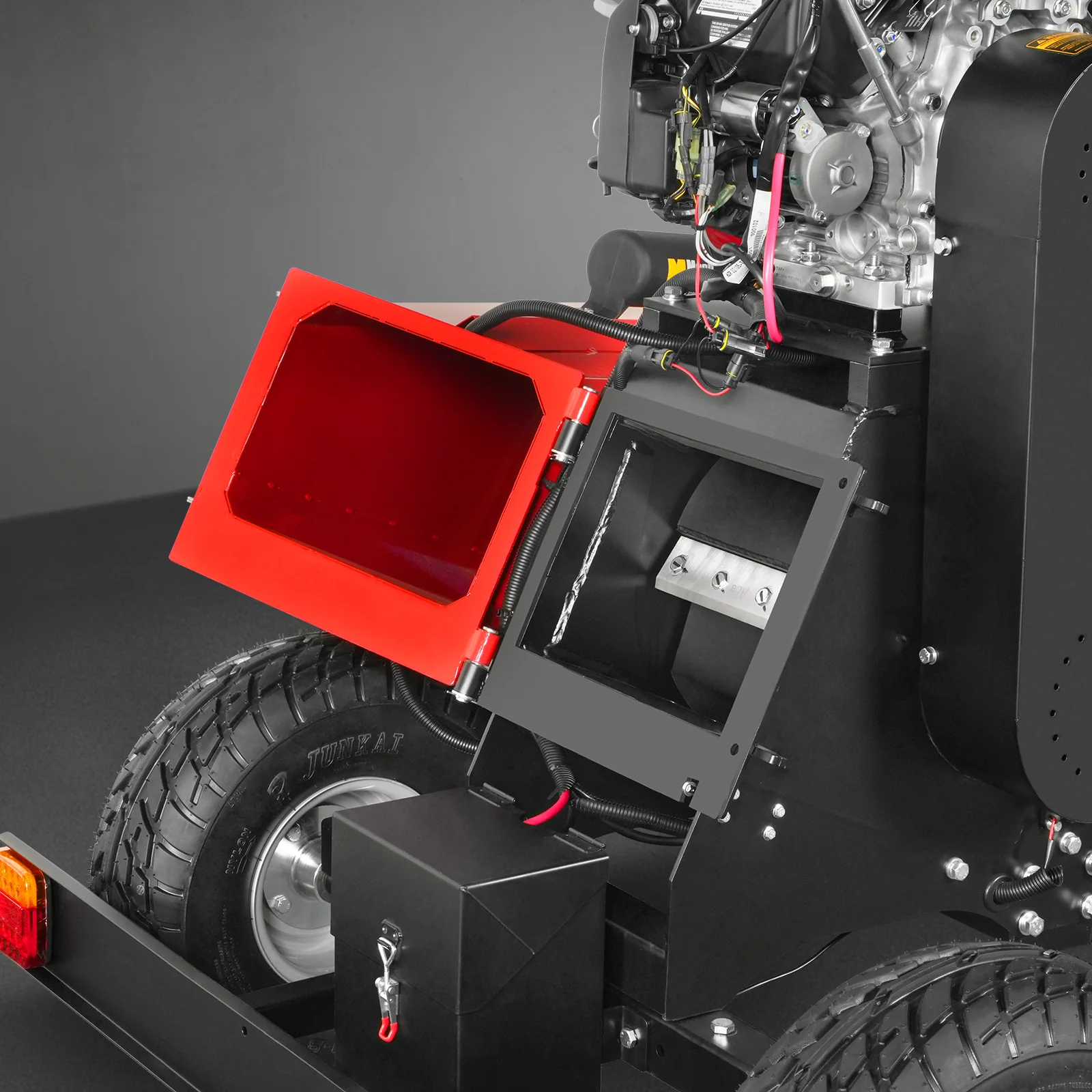 8 inch HONDA E-Start 688cc 22hp Gas Powered 4 - Wheel Drum Wood Chipper with Taillight ,  B200 - Image 15