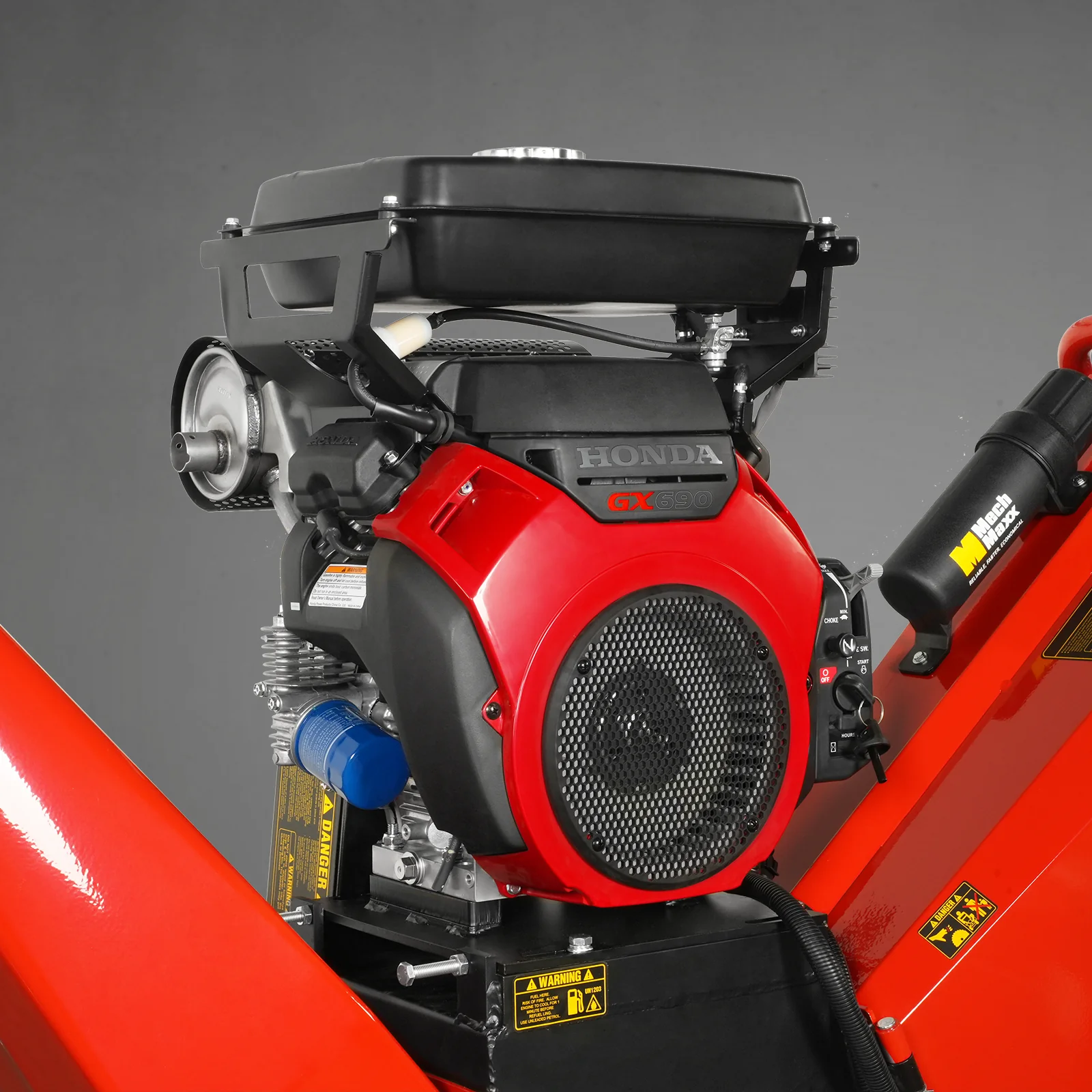 8 inch HONDA E-Start 688cc 22hp Gas Powered 4 - Wheel Drum Wood Chipper with Taillight ,  B200 - Image 16