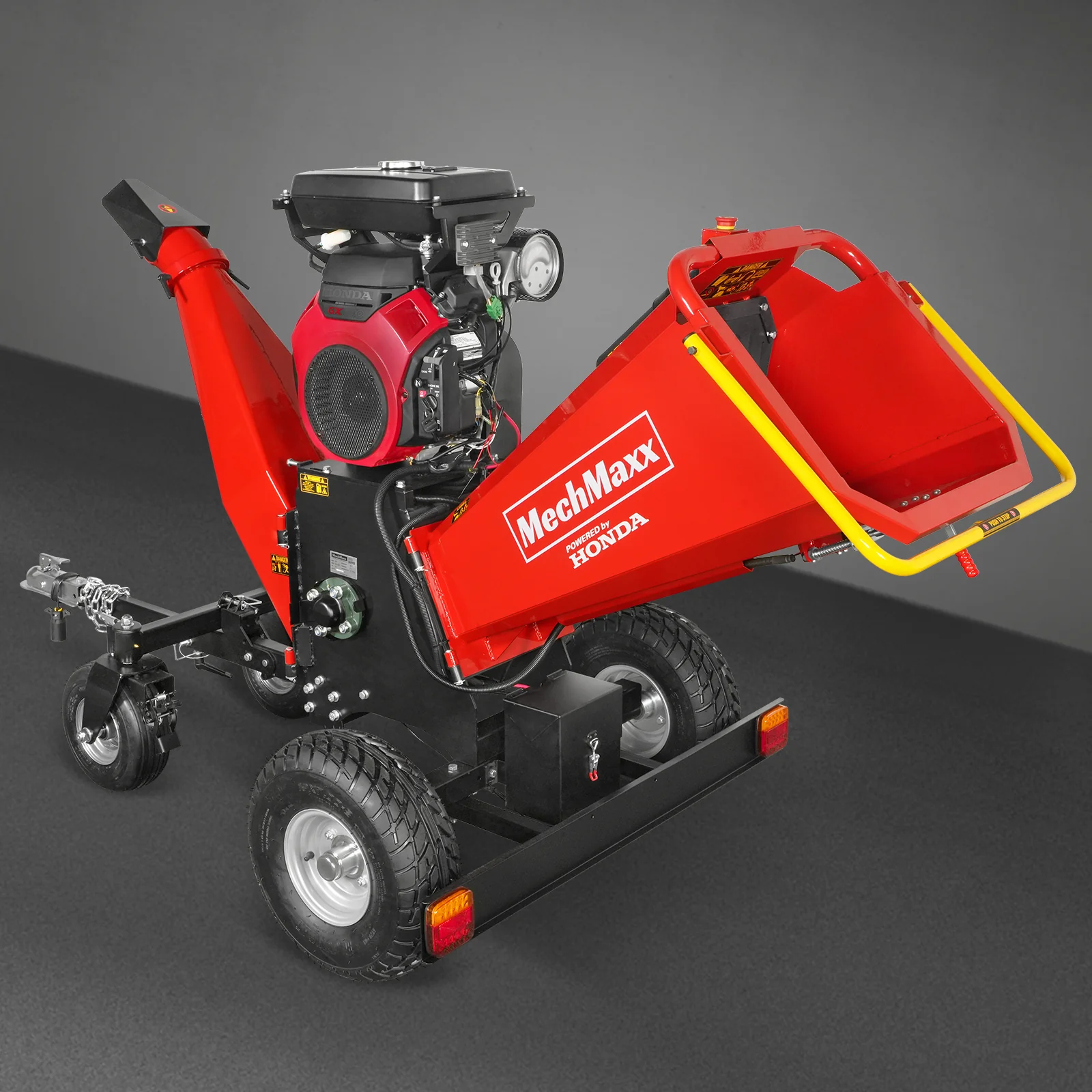8 inch HONDA E-Start 688cc 22hp Gas Powered 4 - Wheel Drum Wood Chipper with Taillight ,  B200 - Image 25