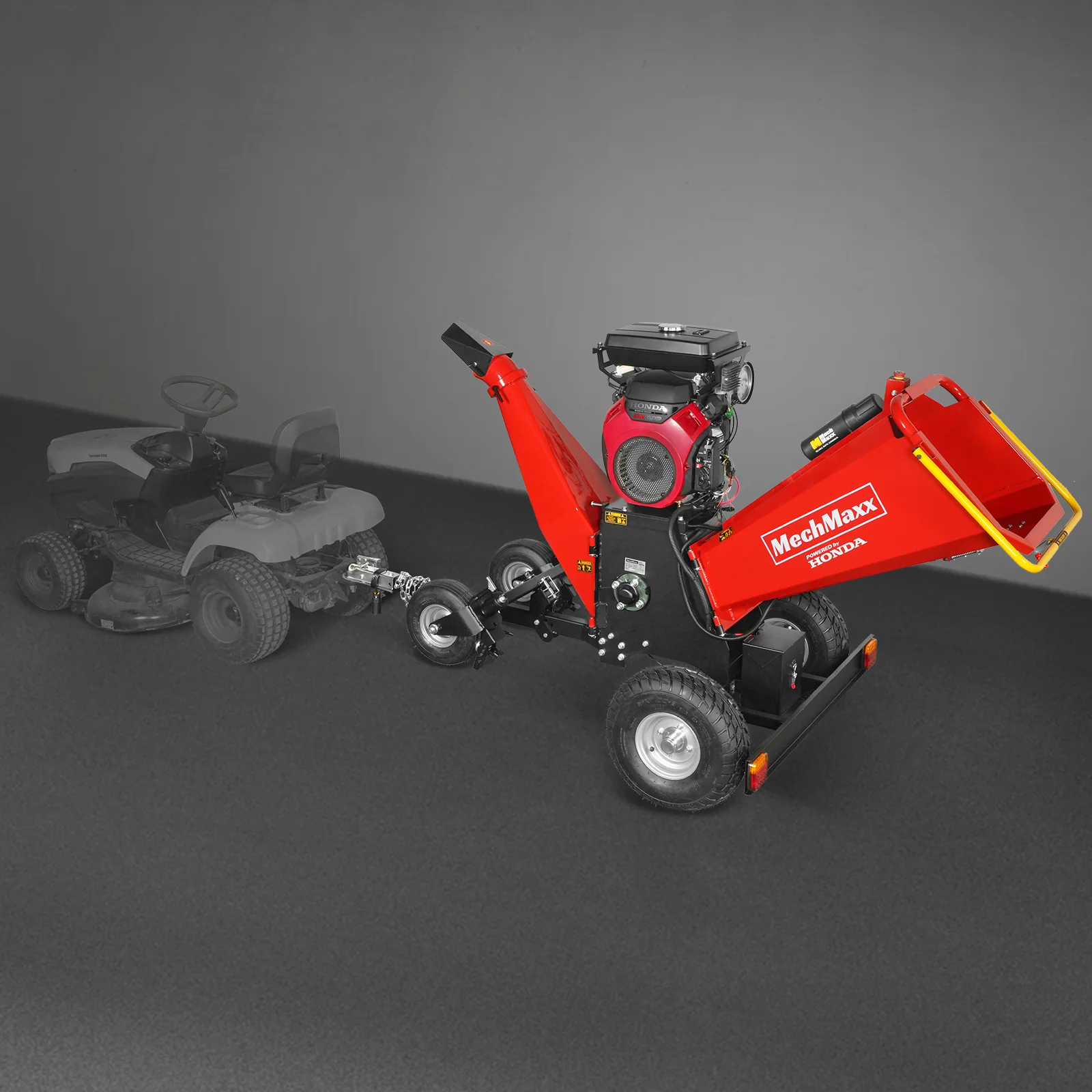 8 inch HONDA E-Start 688cc 22hp Gas Powered 4 - Wheel Drum Wood Chipper with Taillight ,  B200 - Image 26