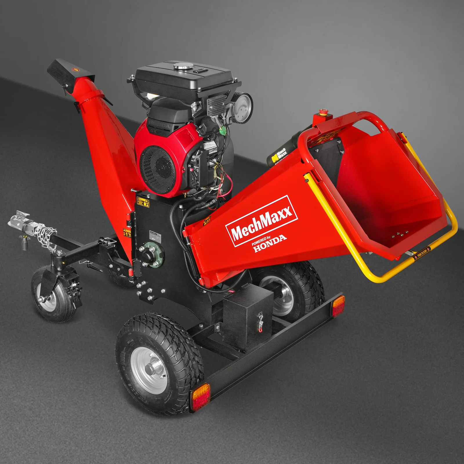 8 inch HONDA E-Start 688cc 22hp Gas Powered 4 - Wheel Drum Wood Chipper with Taillight ,  B200 - Image 31