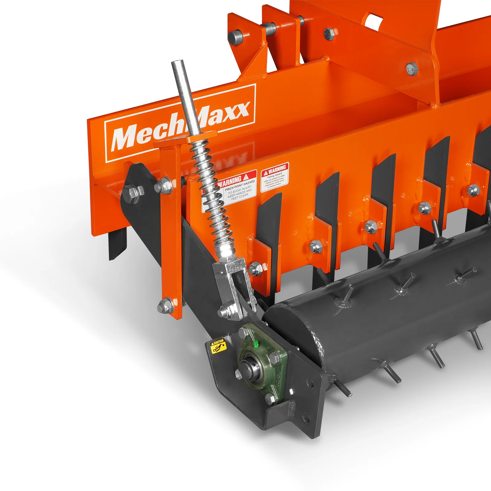 72" Heavy Duty Soil Pulverizer,  Single Spiked Roller,  25 Shanks,  Category 1 and 2,  3 Point Hitch Tractor Attachment,  TSP72 - Image 4