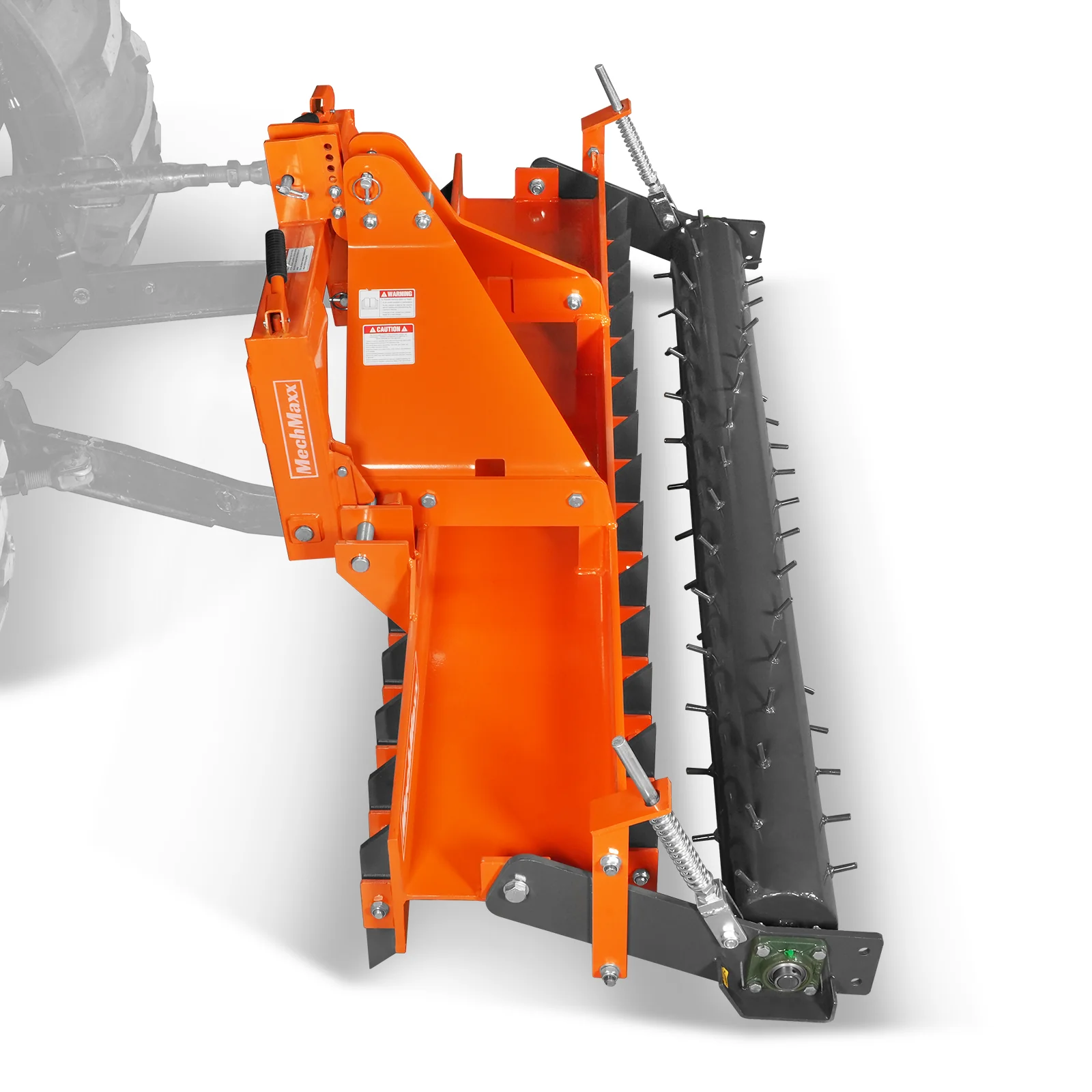84" Heavy Duty Soil Pulverizer,  Single Spiked Roller,  29 Shanks,  Category 1 and 2,  3 Point Hitch Tractor Attachment,  TSP84 - Image 8