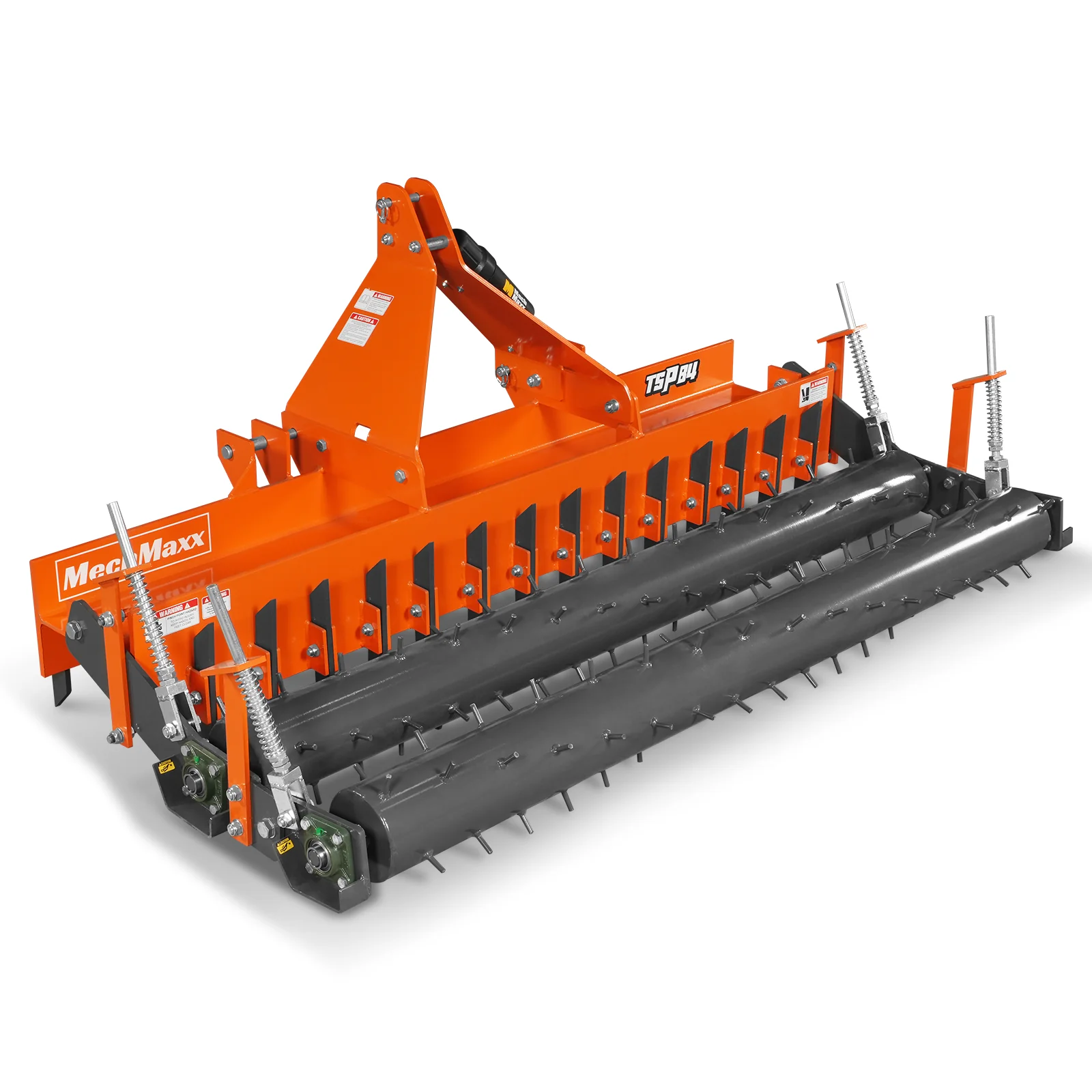 84" Heavy Duty Soil Pulverizer,  Double Spiked Roller,  29 Shanks,  Category 1 and 2,  3 Point Hitch Tractor Attachment,  TSP84D - Image 11