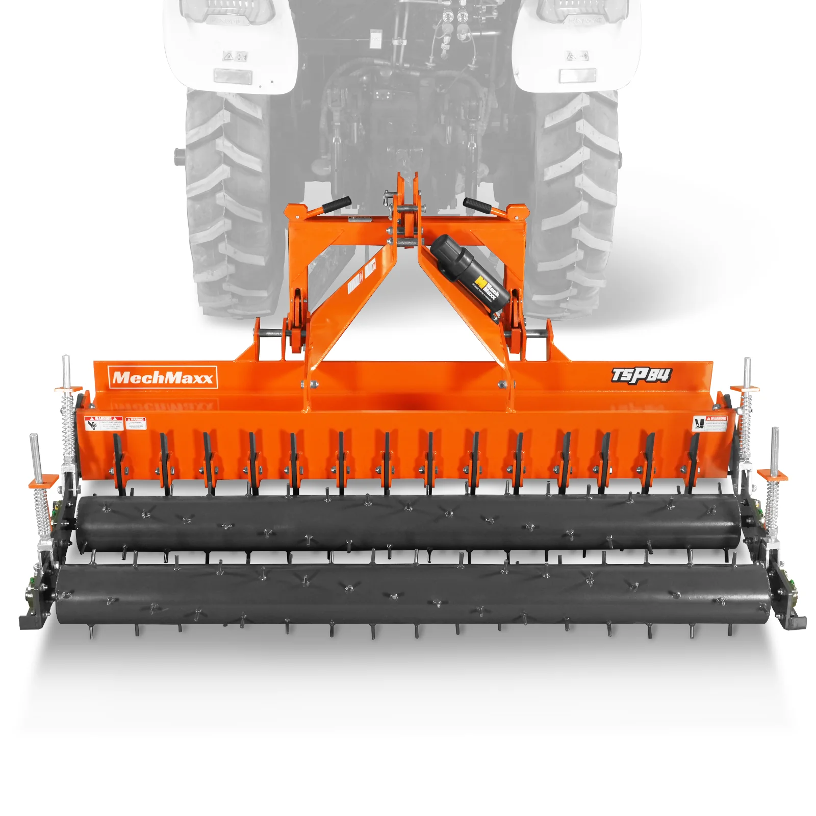 84" Heavy Duty Soil Pulverizer,  Double Spiked Roller,  29 Shanks,  Category 1 and 2,  3 Point Hitch Tractor Attachment,  TSP84D - Image 6