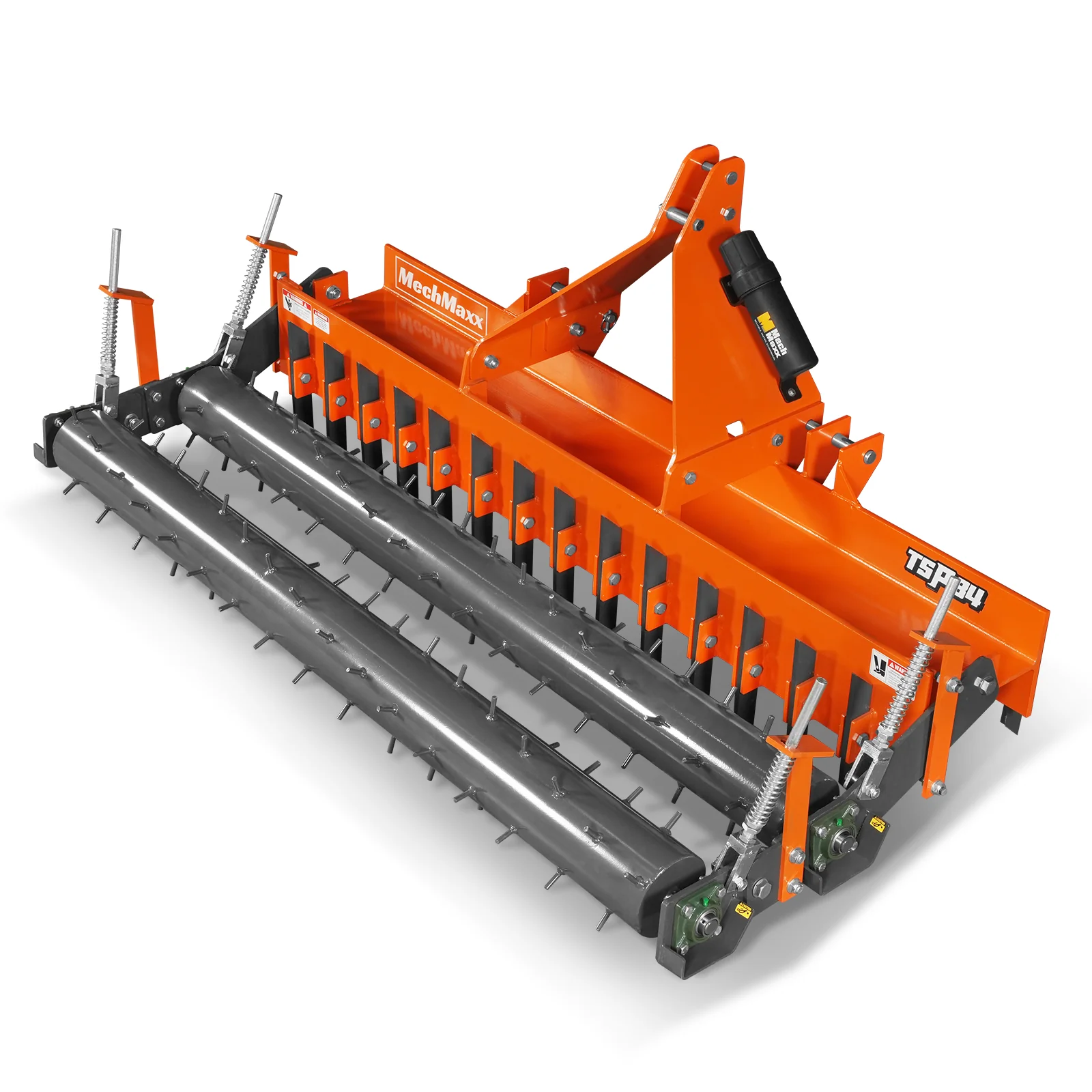 84" Heavy Duty Soil Pulverizer,  Double Spiked Roller,  29 Shanks,  Category 1 and 2,  3 Point Hitch Tractor Attachment,  TSP84D - Image 9