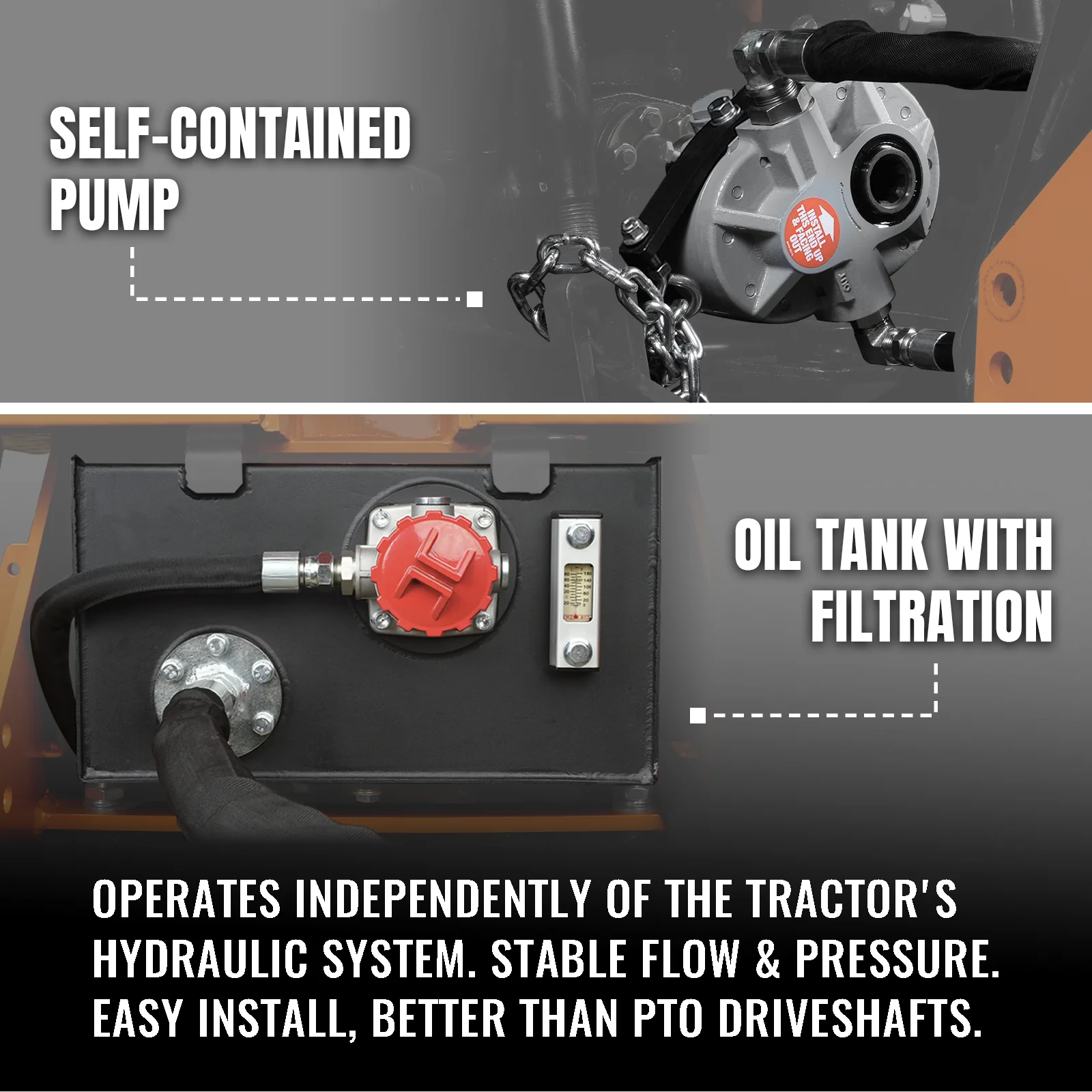 8' Tractor Backhoe Attachment with Hydraulic Thumb,  15" Bucket,  ISO/SAE Switchable Controls,  Self-Contained Hydraulic System,  3 Point Hitch Cat.1 & 2,  20-100 HP,  BH760H - Image 7
