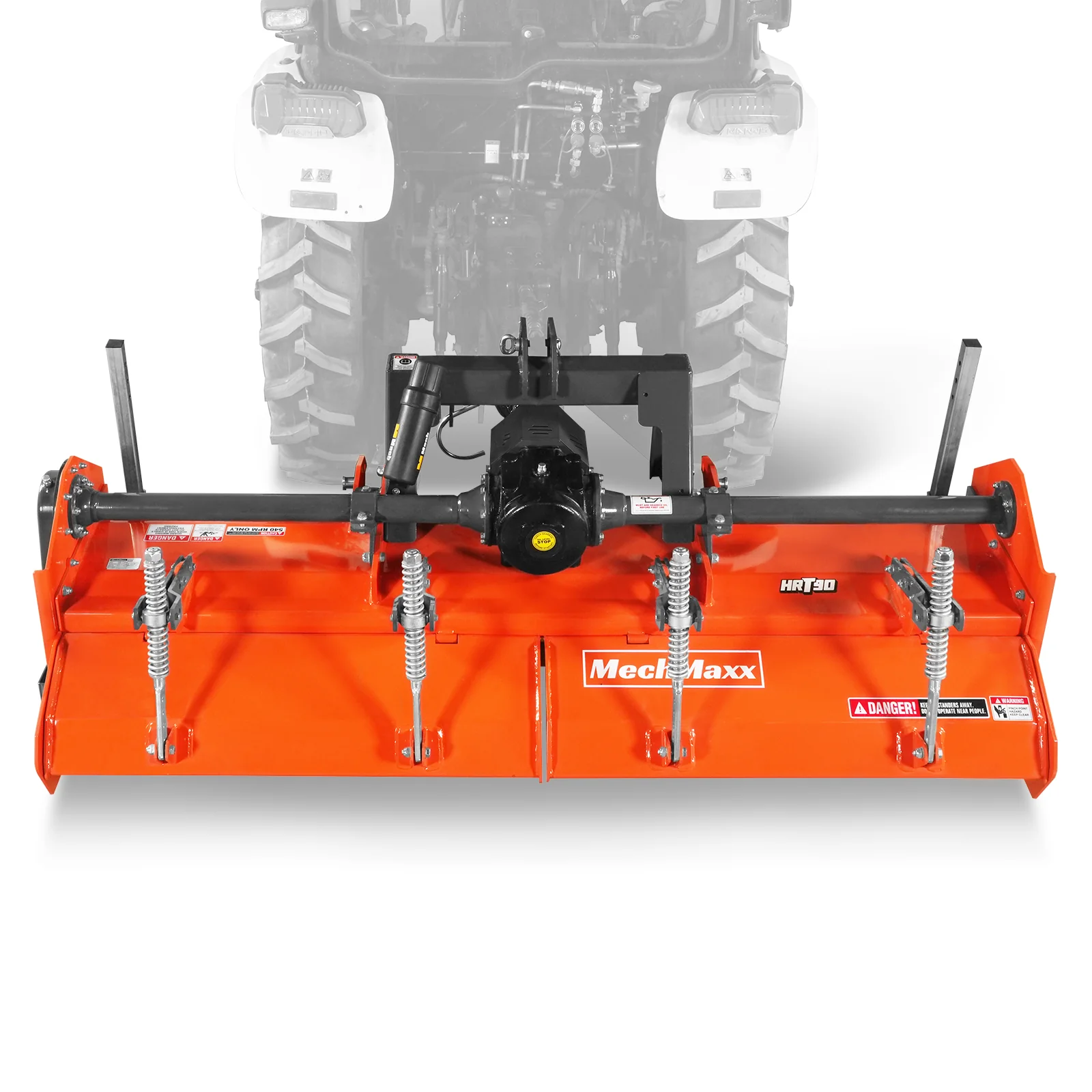 90 in Heavy Duty Rotary Tiller, 3 Point Hitch Cat.2, Gear Drive, PTO Shaft Included with Slip Clutch, 50-90 HP, HRT90 - Image 10
