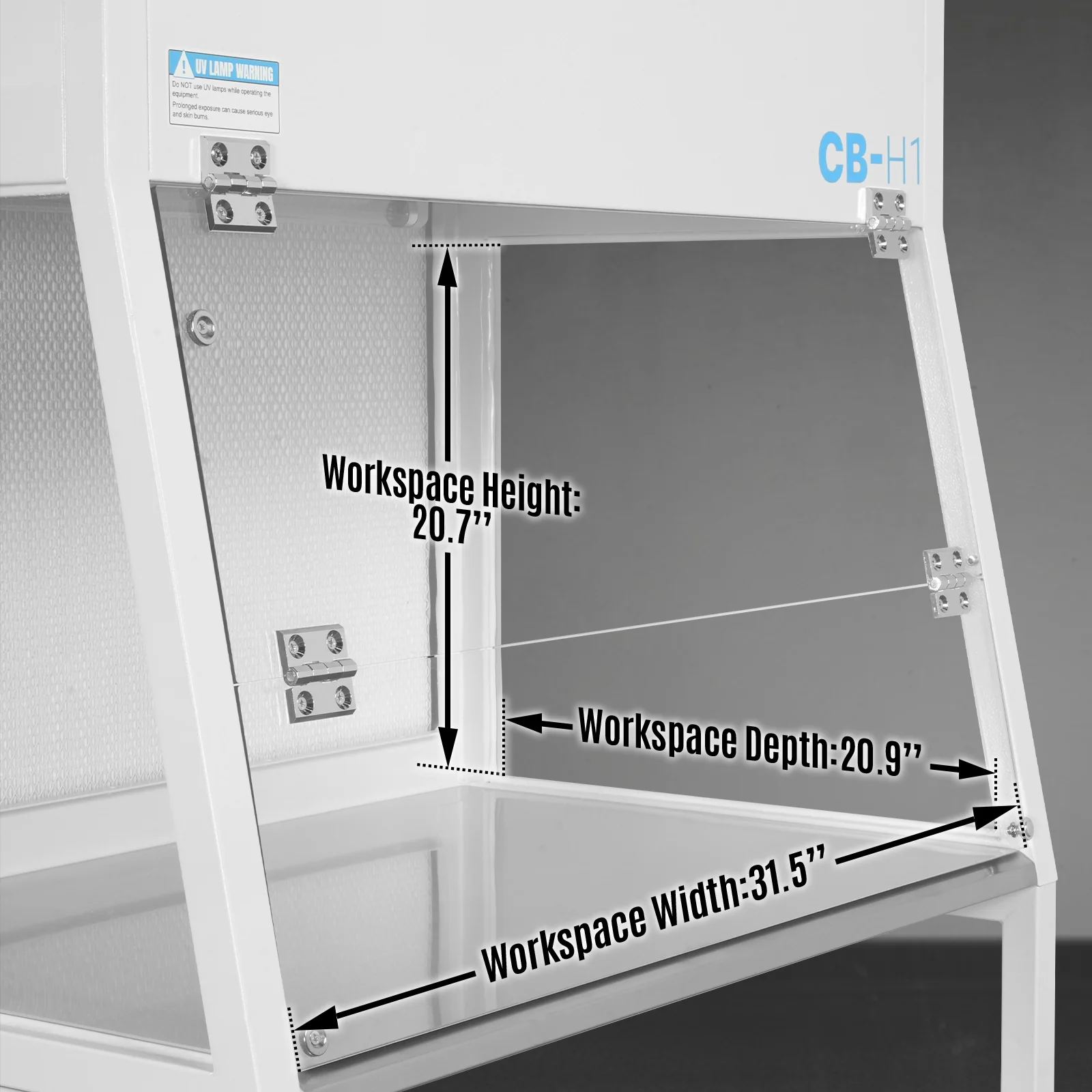 33.9″ Wide CB-H1 Horizontal Laminar Flow Clean Bench with HEPA Filtration & UV Sterilization | ISO Class 5 - Image 3