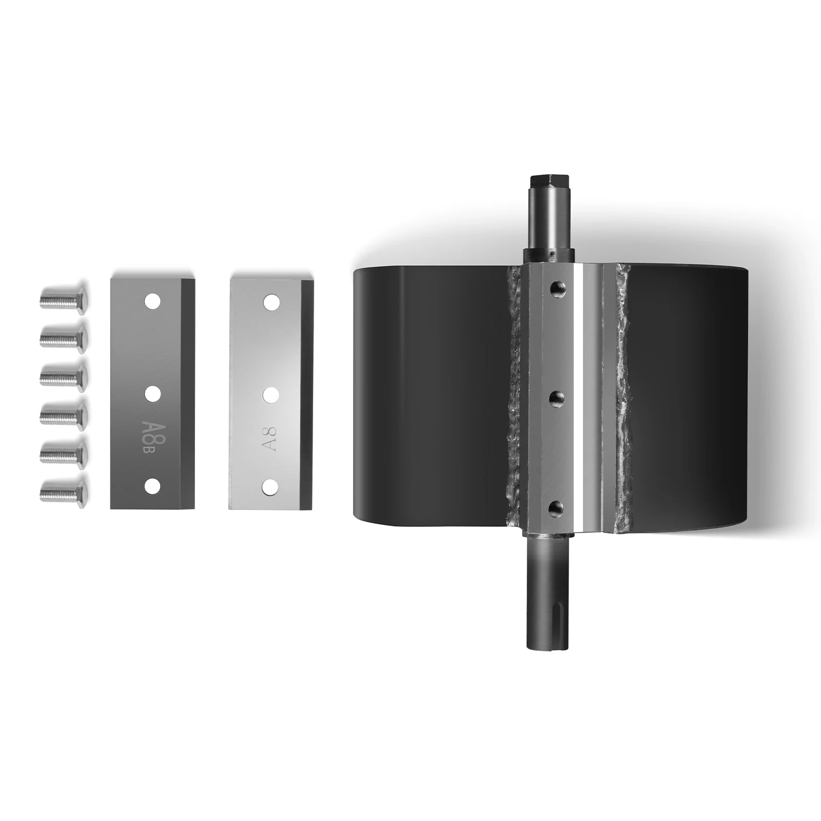 Cutter Barrel and 2 Blades for Wood Chipper GS650 (SKU: 110100; 110101) - Image 2