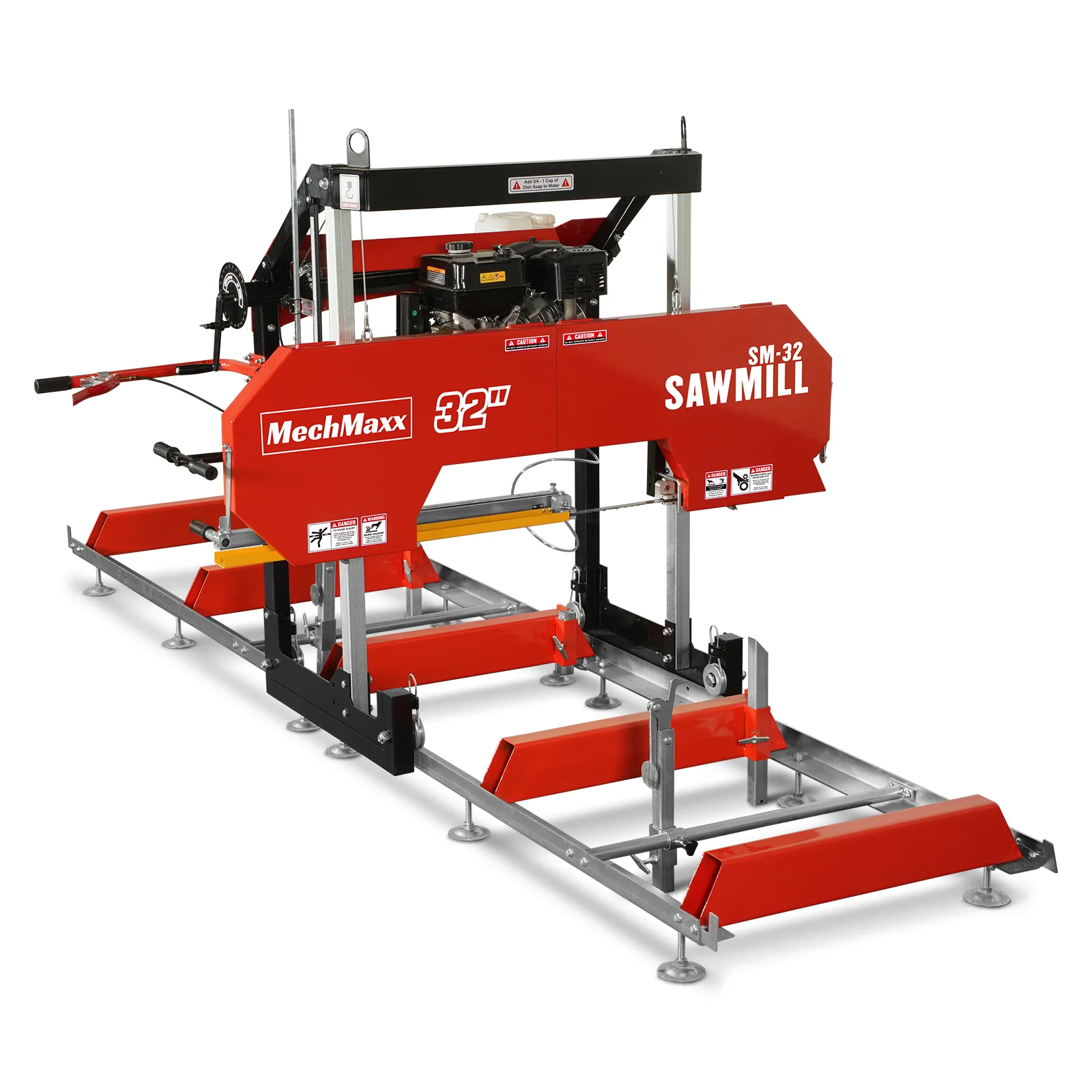32" Portable Sawmill,  420cc 15HP DUCAR E-Start Gasoline Engine,  29" Board Width,  13' Track Length ,  SM32 - Image 25