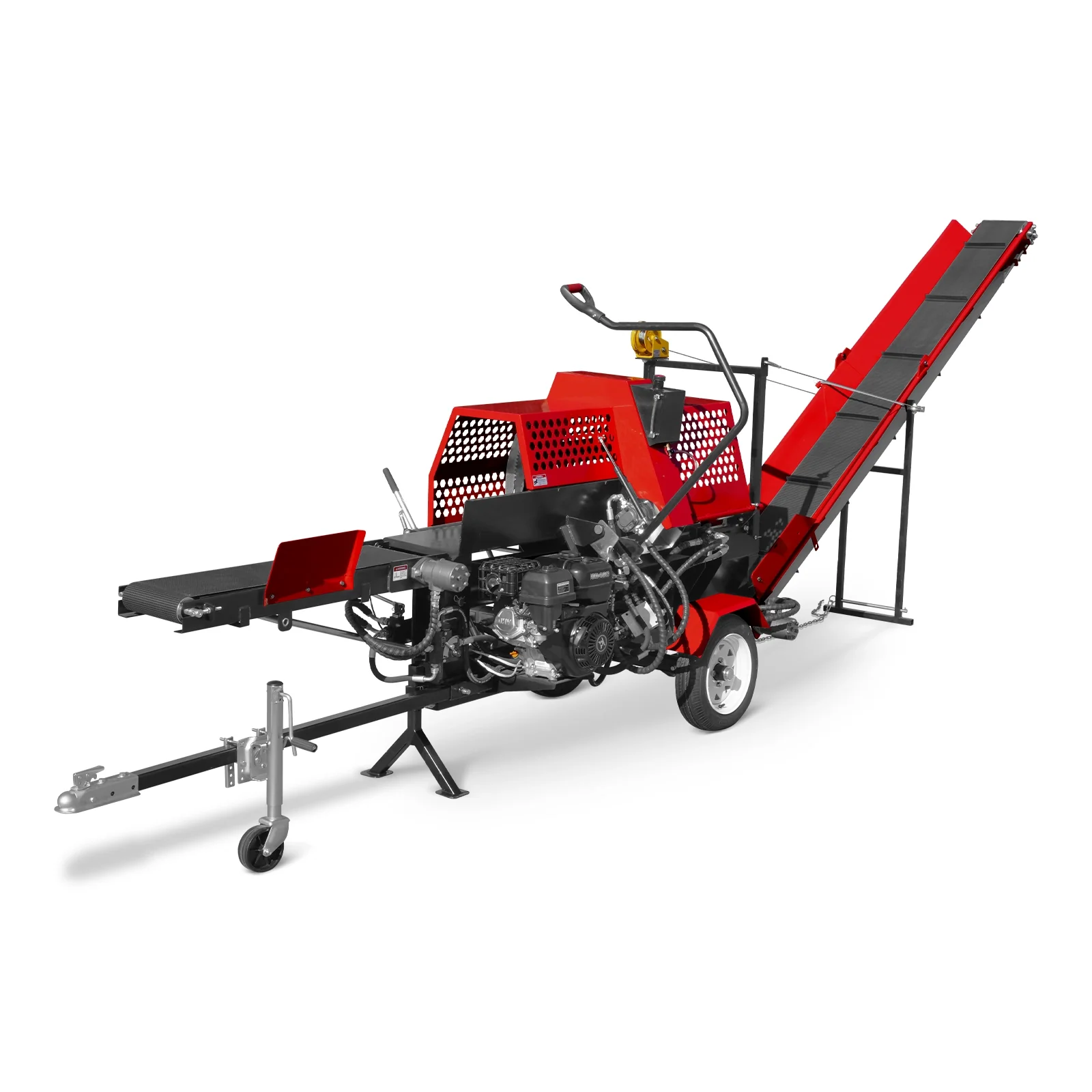Firewood Log Splitter Processor with Conveyor,  20ton Splitting Force 24" x 15" Log Capacity,  18" Chainsaw,  HLS20 - Image 14