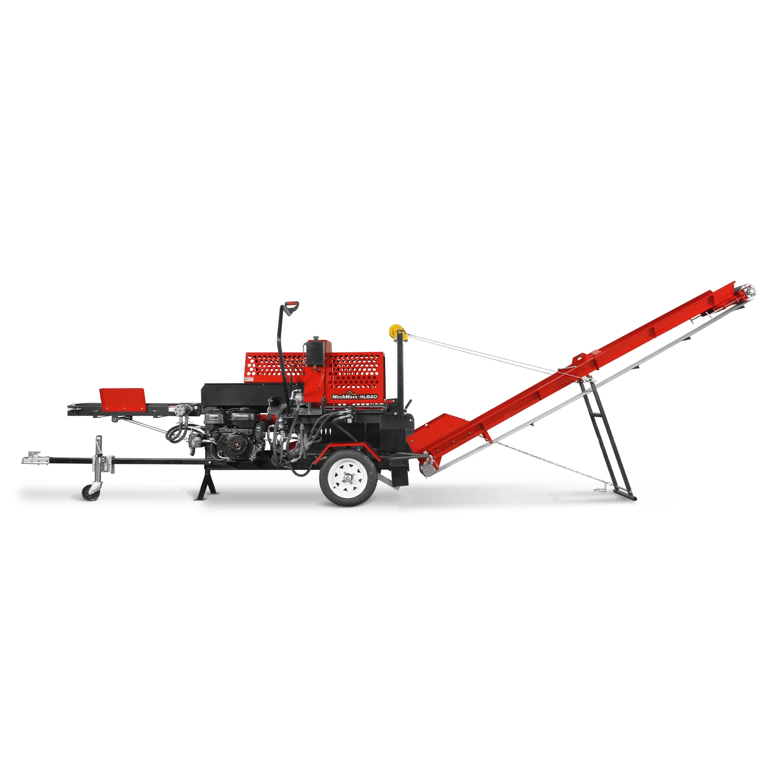 Firewood Log Splitter Processor with Conveyor,  20ton Splitting Force 24" x 15" Log Capacity,  18" Chainsaw,  HLS20 - Image 19