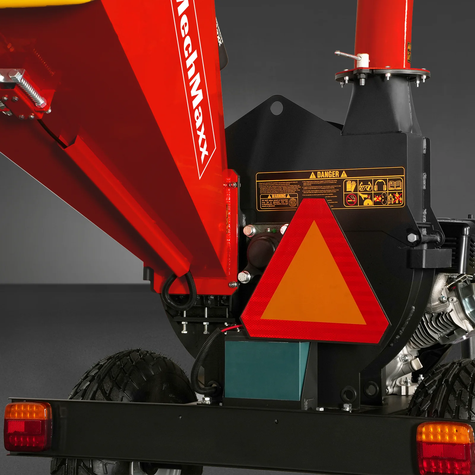 5 inch E-start DUCAR 420cc 15hp Gasoline Engine Powered Disc Wood Chipper with Taillight ,  P4205 - Image 17