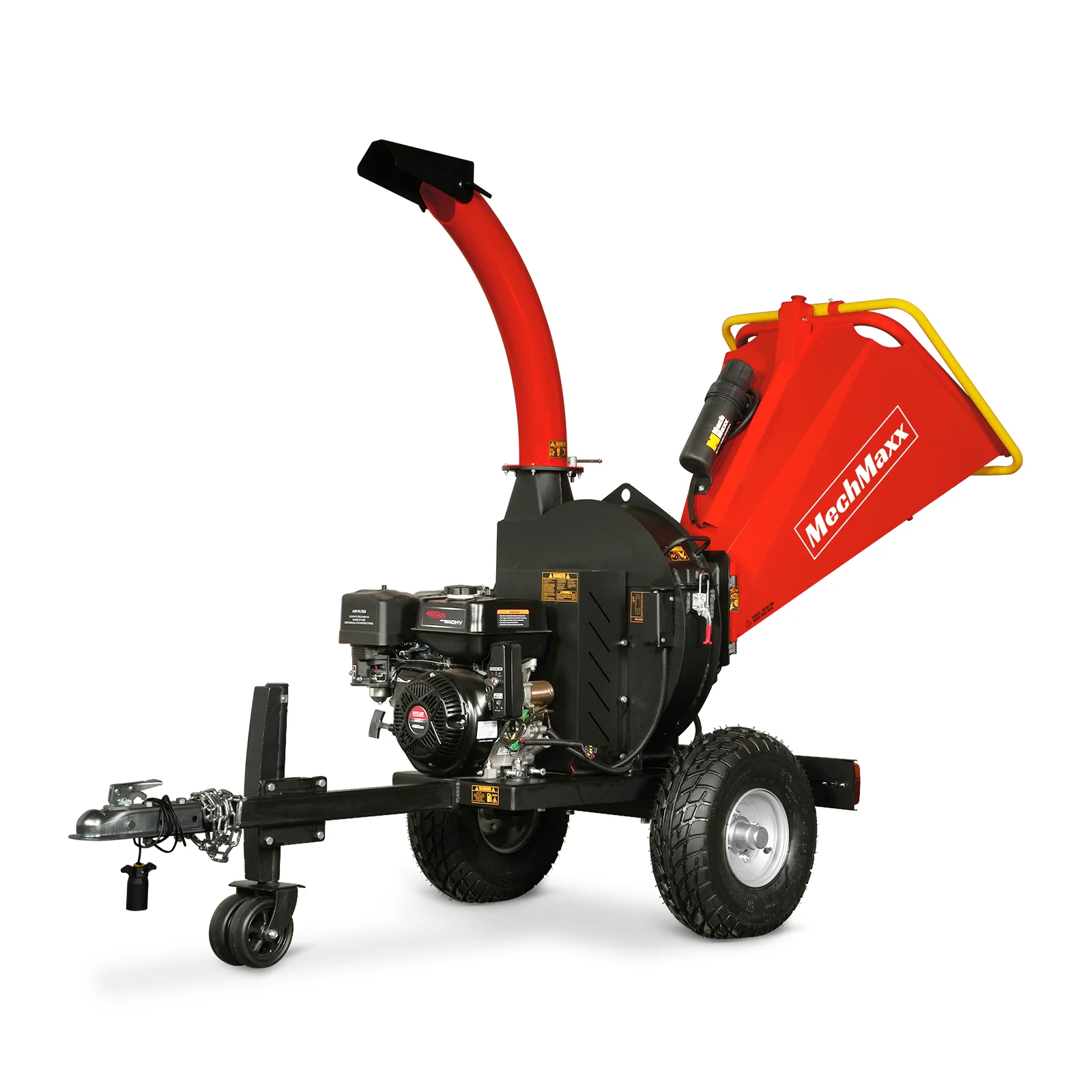 5 inch E-start DUCAR 420cc 15hp Gasoline Engine Powered Disc Wood Chipper with Taillight ,  P4205 - Image 21