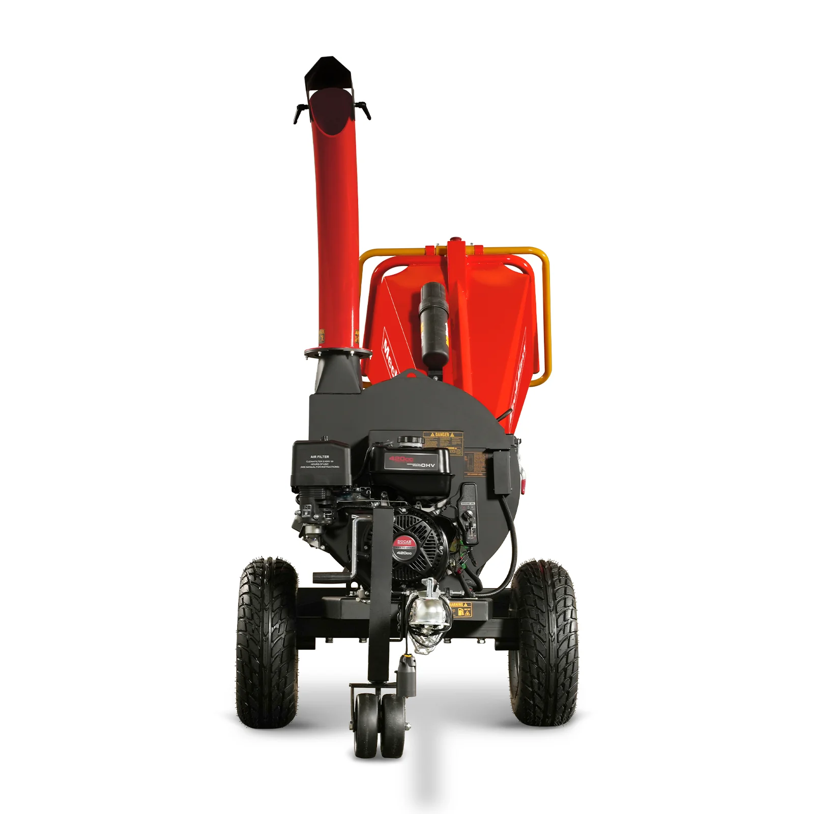 5 inch E-start DUCAR 420cc 15hp Gasoline Engine Powered Disc Wood Chipper with Taillight ,  P4205 - Image 24