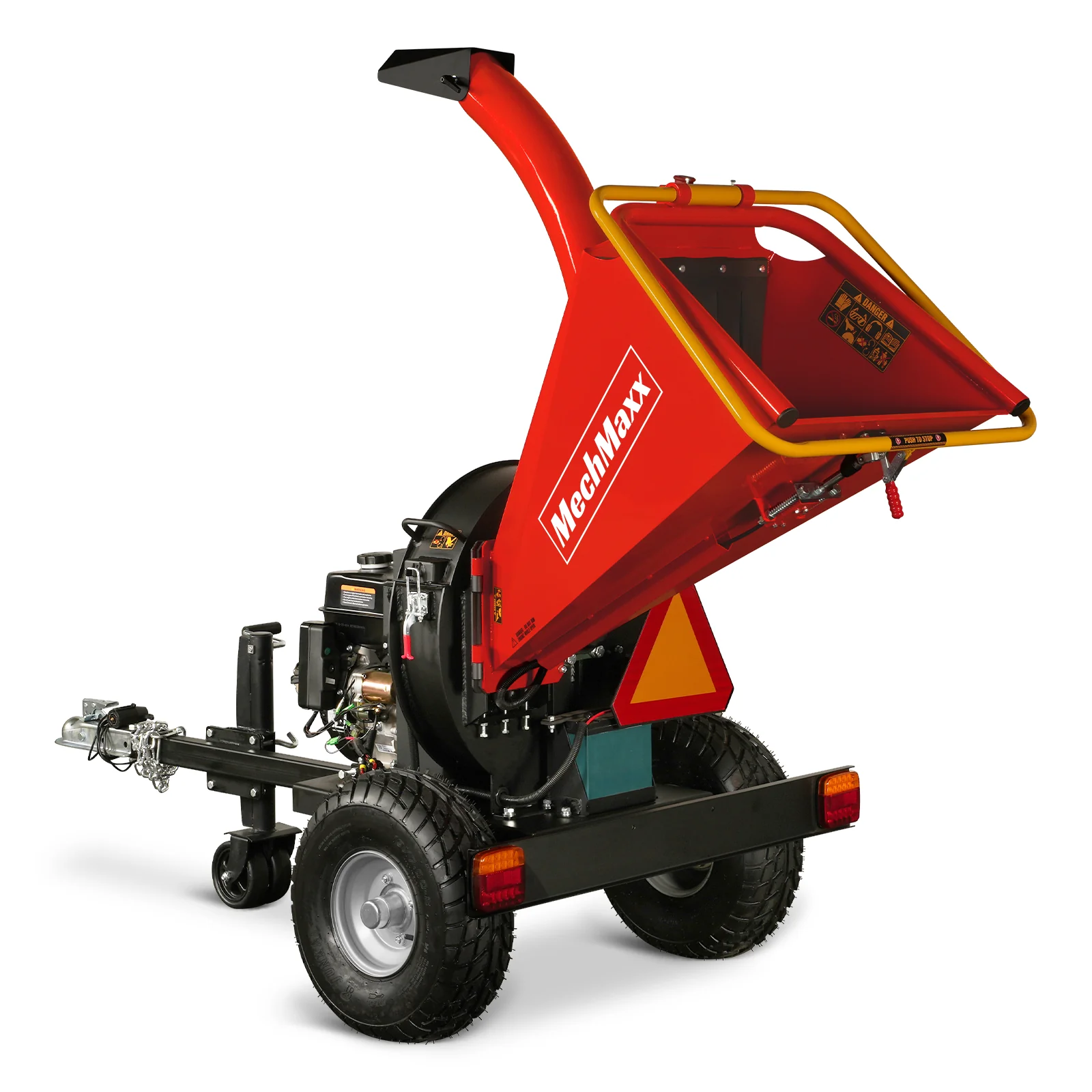 5 inch E-start DUCAR 420cc 15hp Gasoline Engine Powered Disc Wood Chipper with Taillight ,  P4205 - Image 26