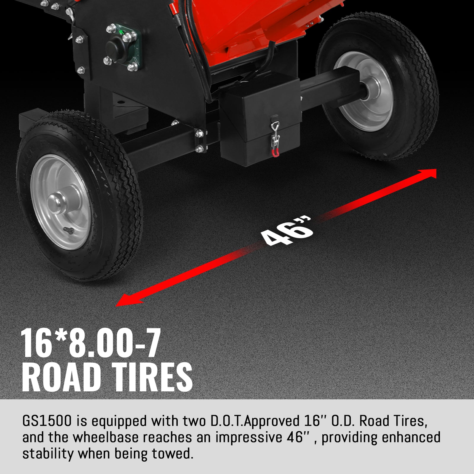 5 inch E-start ZONSEN 459cc Gasoline Engine Powered Wood Chipper ,  GS1500 - Image 12