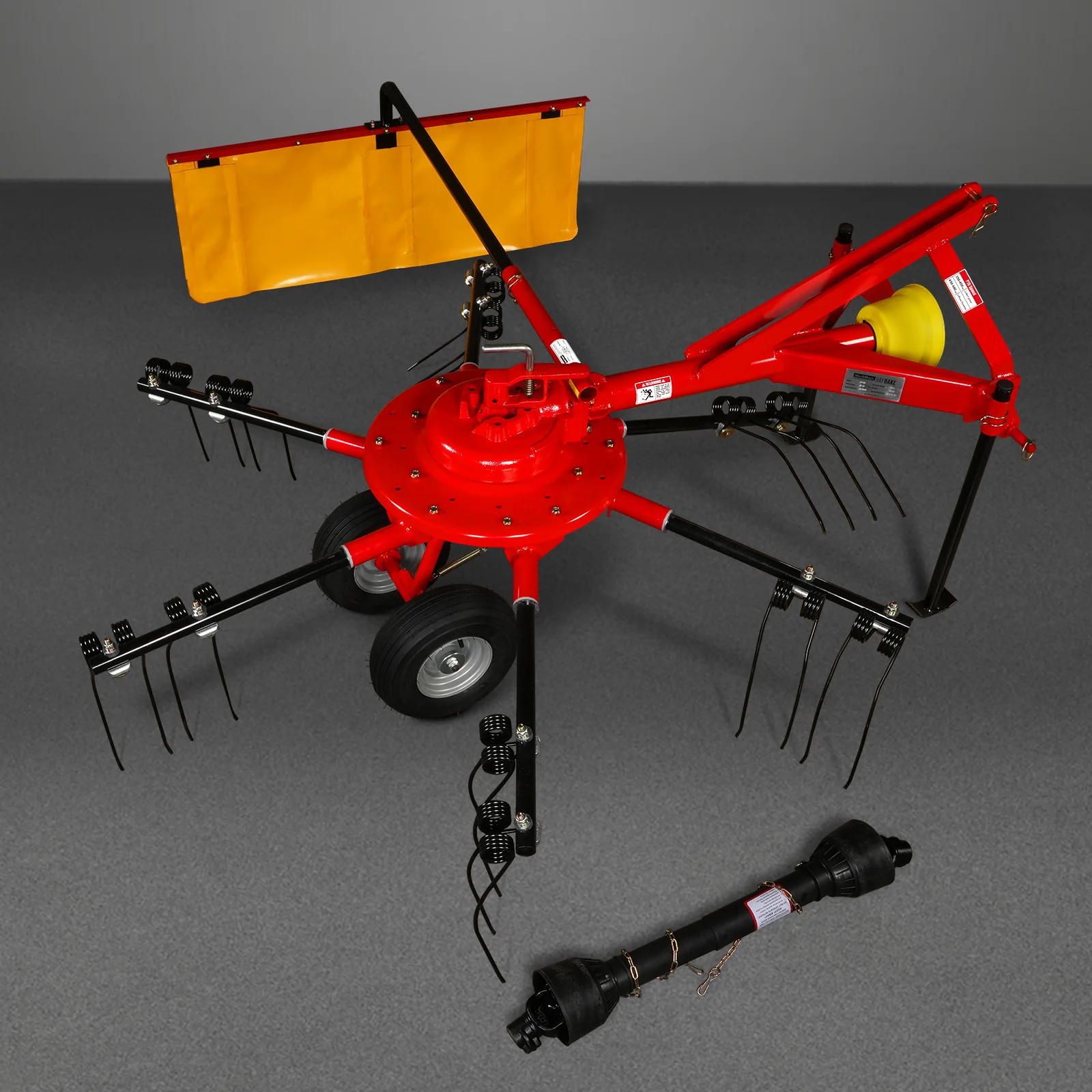 100" Mechmaxx 3-Point Hitch 6 Rotary Pull-Type Hay Rake Tedder ,  15-50Hp ,  HT100 - Image 40