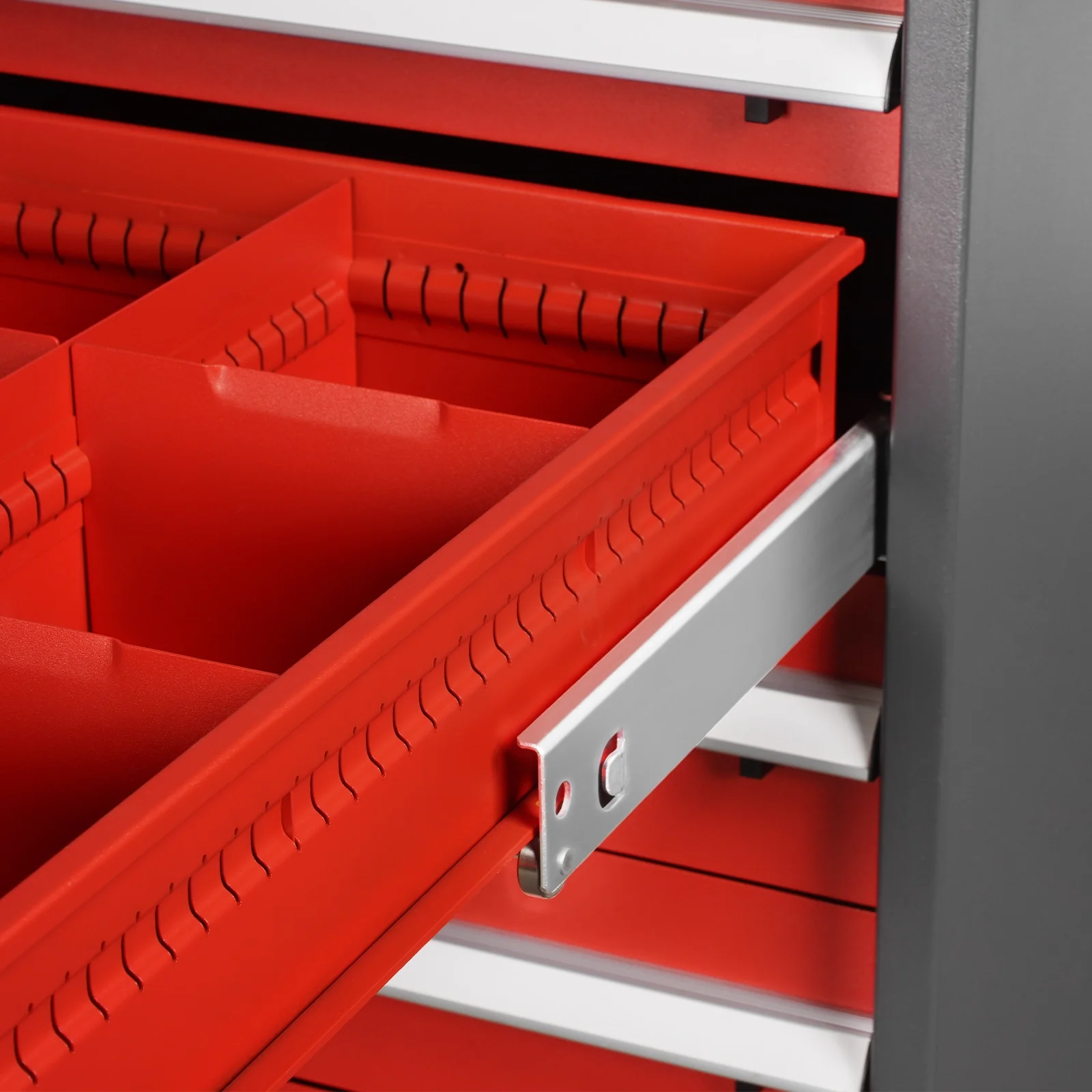 Heavy Duty Modular Drawer Cabinet - 10 Drawer,  59" H x 28.5" W x 28.5" D Tool Storage Organizer,  Steel Construction - Image 14