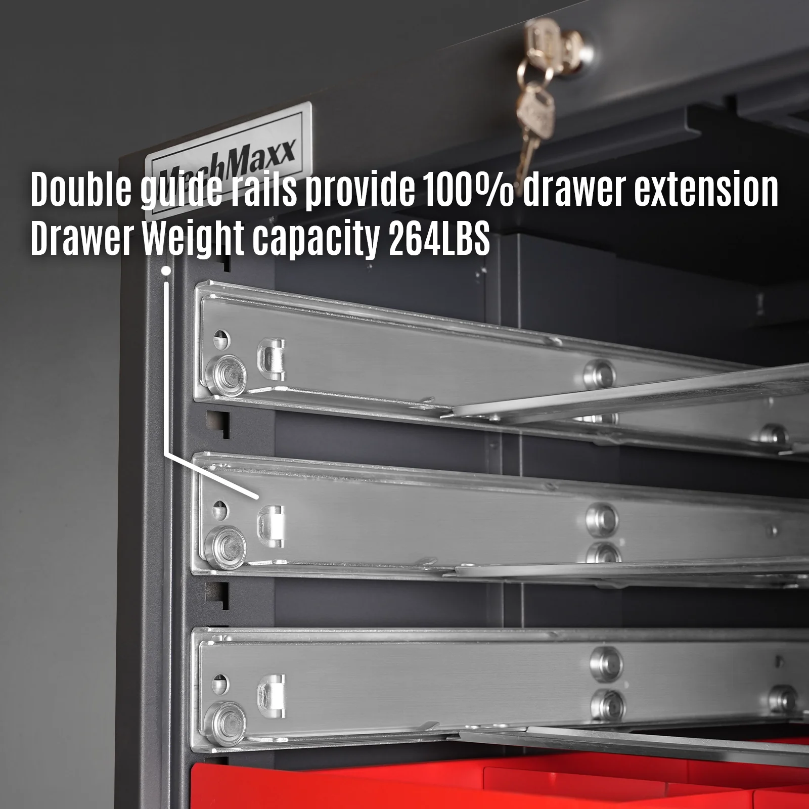 Heavy Duty Modular Drawer Cabinet - 10 Drawer,  59" H x 28.5" W x 28.5" D Tool Storage Organizer,  Steel Construction - Image 7