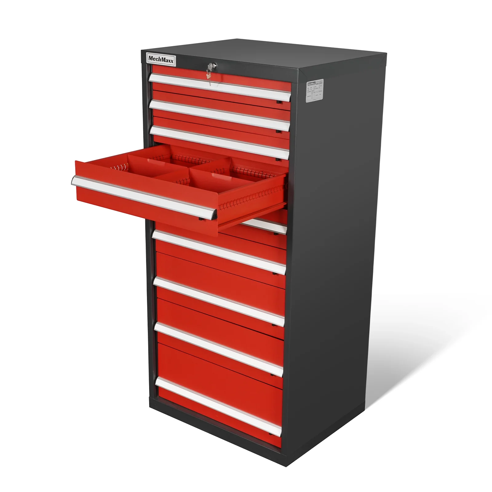 Heavy Duty Modular Drawer Cabinet – 9 Drawer, 59" H x 28.5" W x 22.5" D Tool Storage Organizer, Steel Construction - Image 13