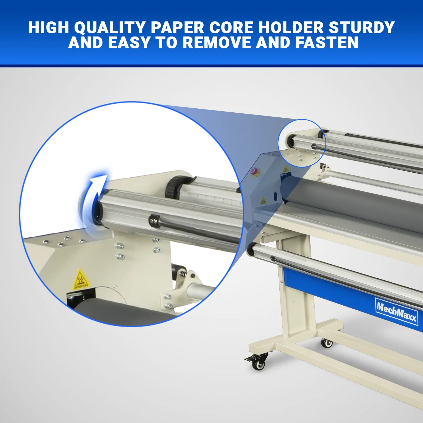 65" Wide Format Full-Auto Cold & Heat Assisted Pneumatic Laminator Machine with 4 Trimmers, Max Speed 40ft/min, 63" Max Width, 1.1" Max Thickness, Infrared Heating, Digital Control Pneumatic Roller Lifting (Requires Air Compressor, Not Included) 1700-B2 - Image 9