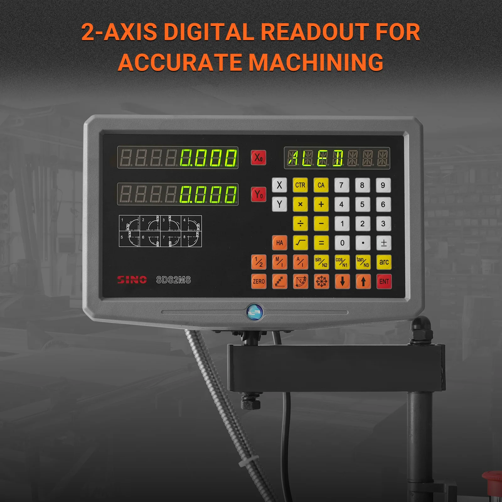 Industrial Metal Lathe Machine with DRO 14' x 40'' High Precision 84-1850 RPM Variable Speed Metal Working Machine 2HP Small Lathe with Stand 1440G - Image 3
