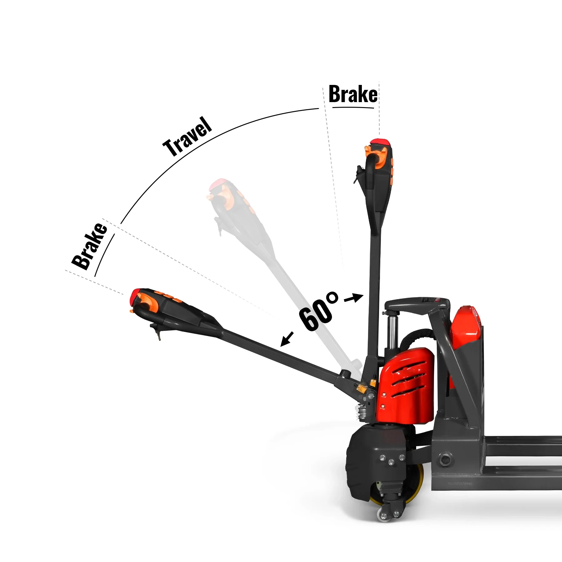 3300lbs Lithium-ion Electric Pallet Jack,  45"x27" Fork,  24V 40Ah Removable Battery,  Walkie Type Truck,  LPT33 - Image 12