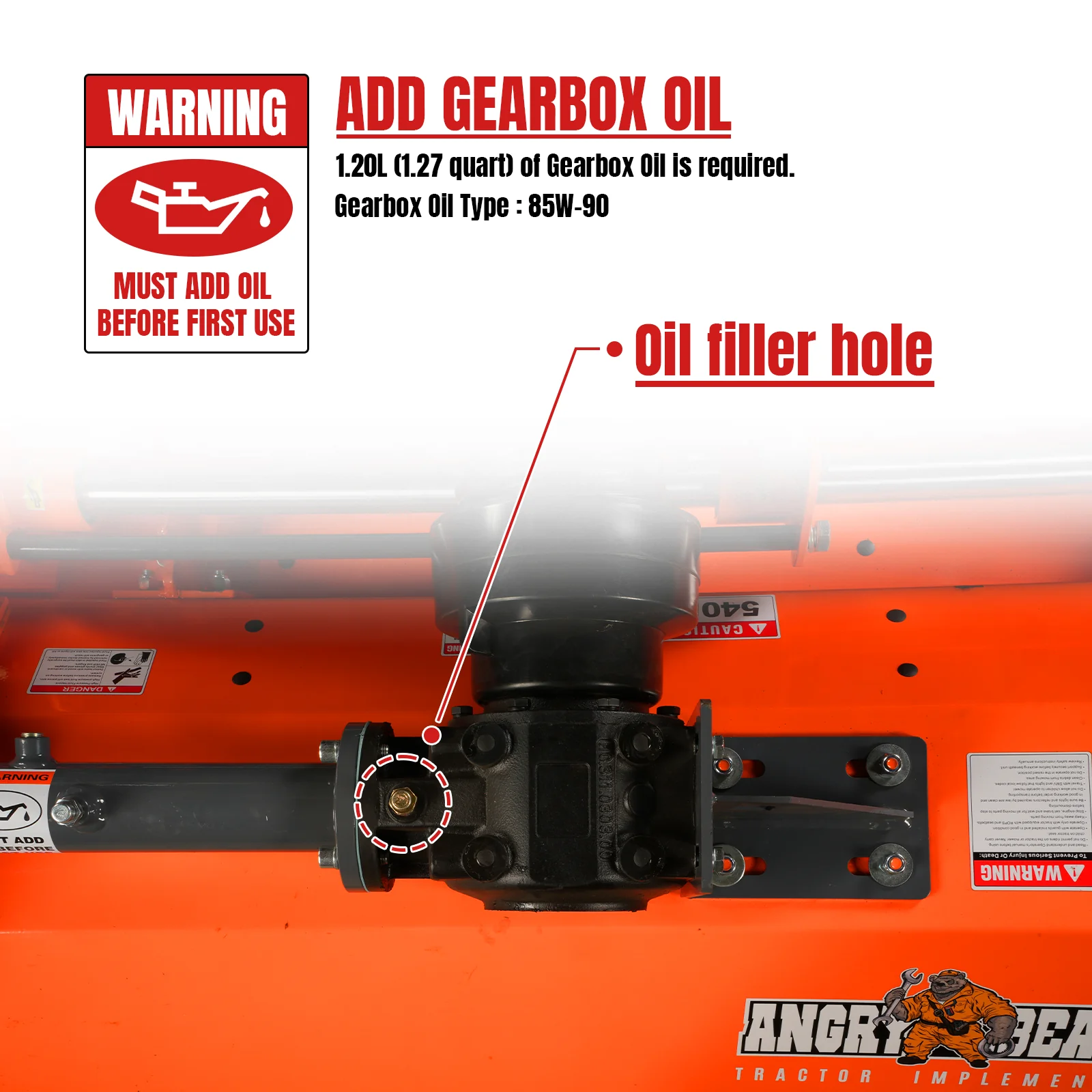 68" PTO Flail Mower with Hydraulic Side Shift 3 Point 30-60hp ,  NAM68H - Image 3