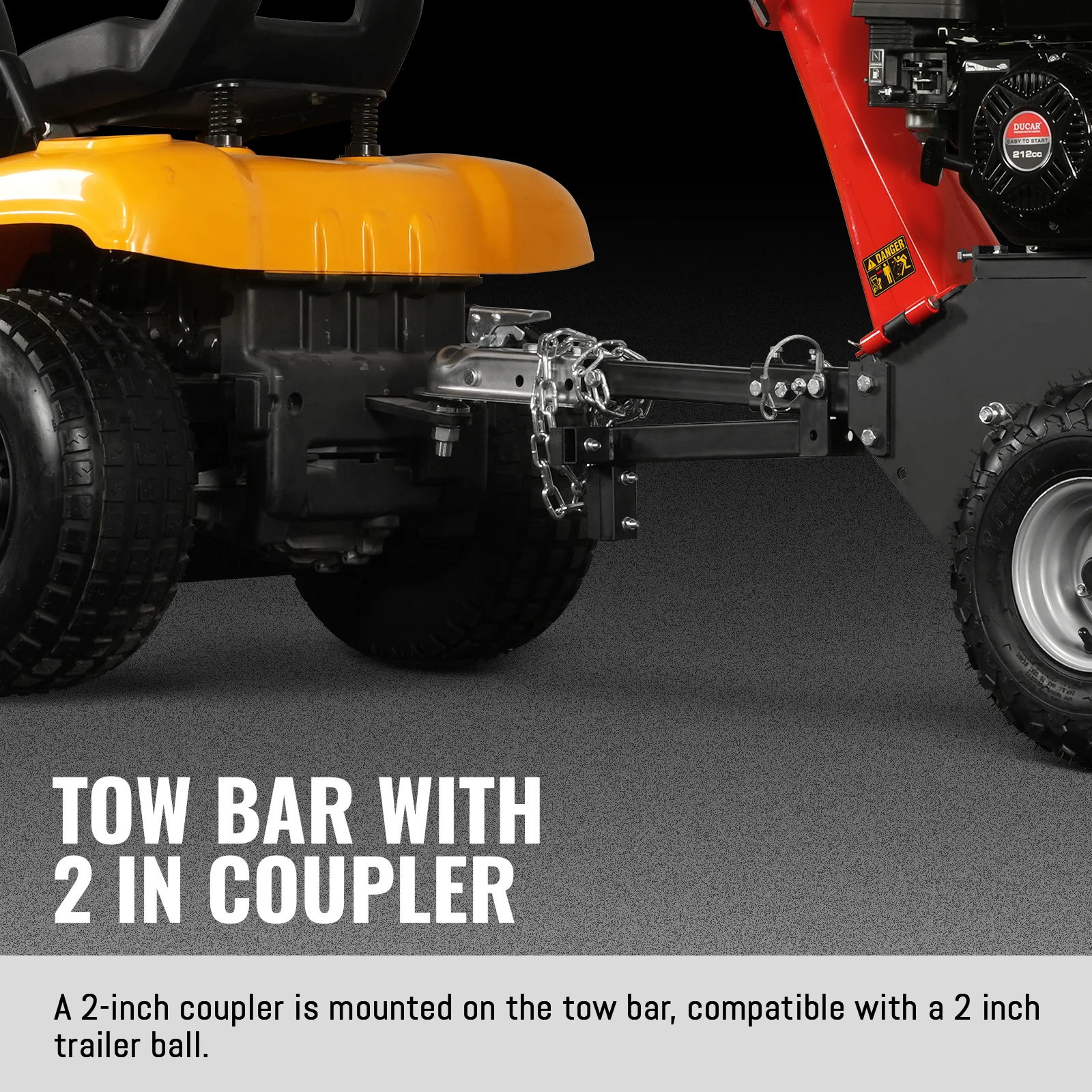 4 inch DUCAR 212cc 7hp Gas Engine Powered Wood Chipper with Towbar,  GS650 - Image 13